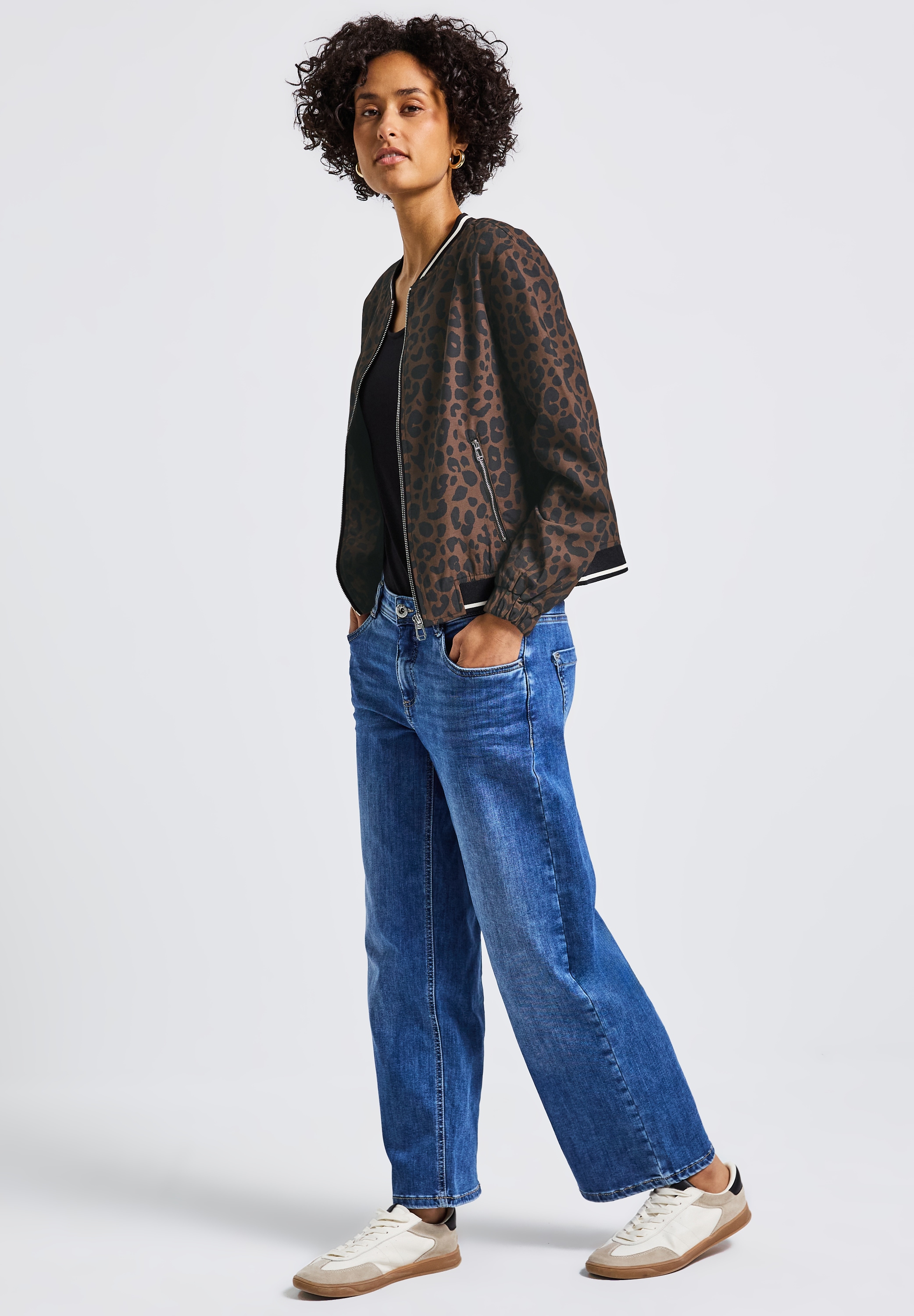 STREET ONE Blouson, ohne Kapuze, mit Leomuster