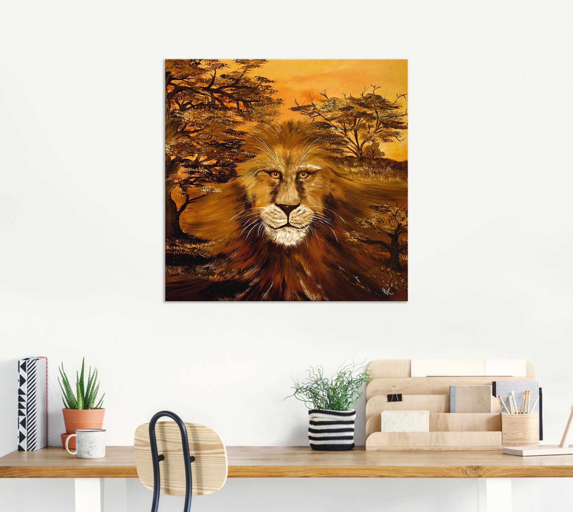 Artland Wandbild »Löwe des Landes«, Animal Fantasy, (1 St.), als Alubild, Leinwandbild, Wandaufkleber oder Poster in versch. Größen