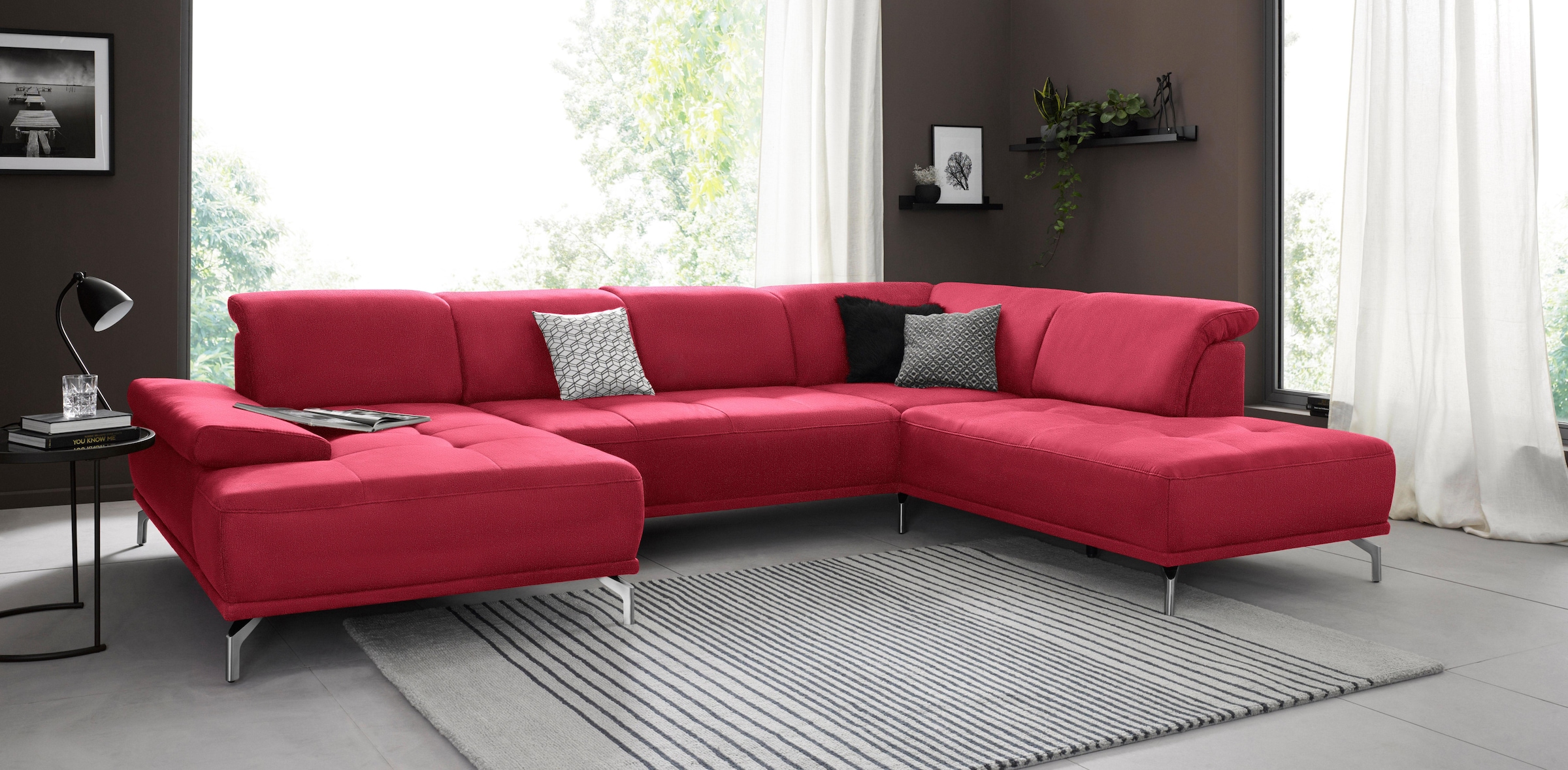 Home affaire Wohnlandschaft "Caluna" Inkl.Sitztiefenverstellung, wahlweise günstig online kaufen