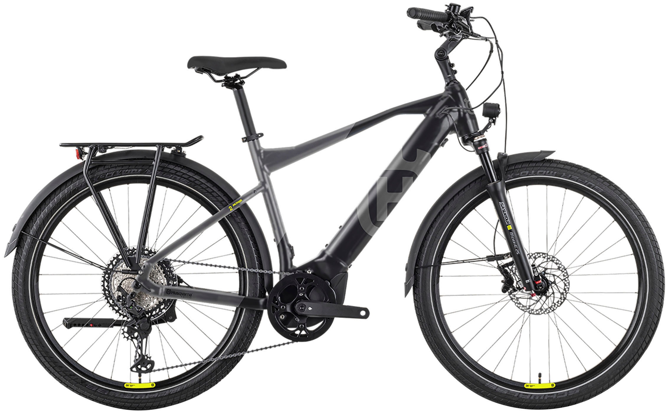 Husqvarna E-BICYCLES "E-Trekkingbike Pather 2 Herren" 11 Gang Tektro RD-M550 Schaltwerk Kettenschaltung Mittelmotor 250 W 27,5 Zoll, Yamaha Motor, Scheibenbremsen, mit Straßenzulassung, Pedelec, Elektrofahrrad für Herren