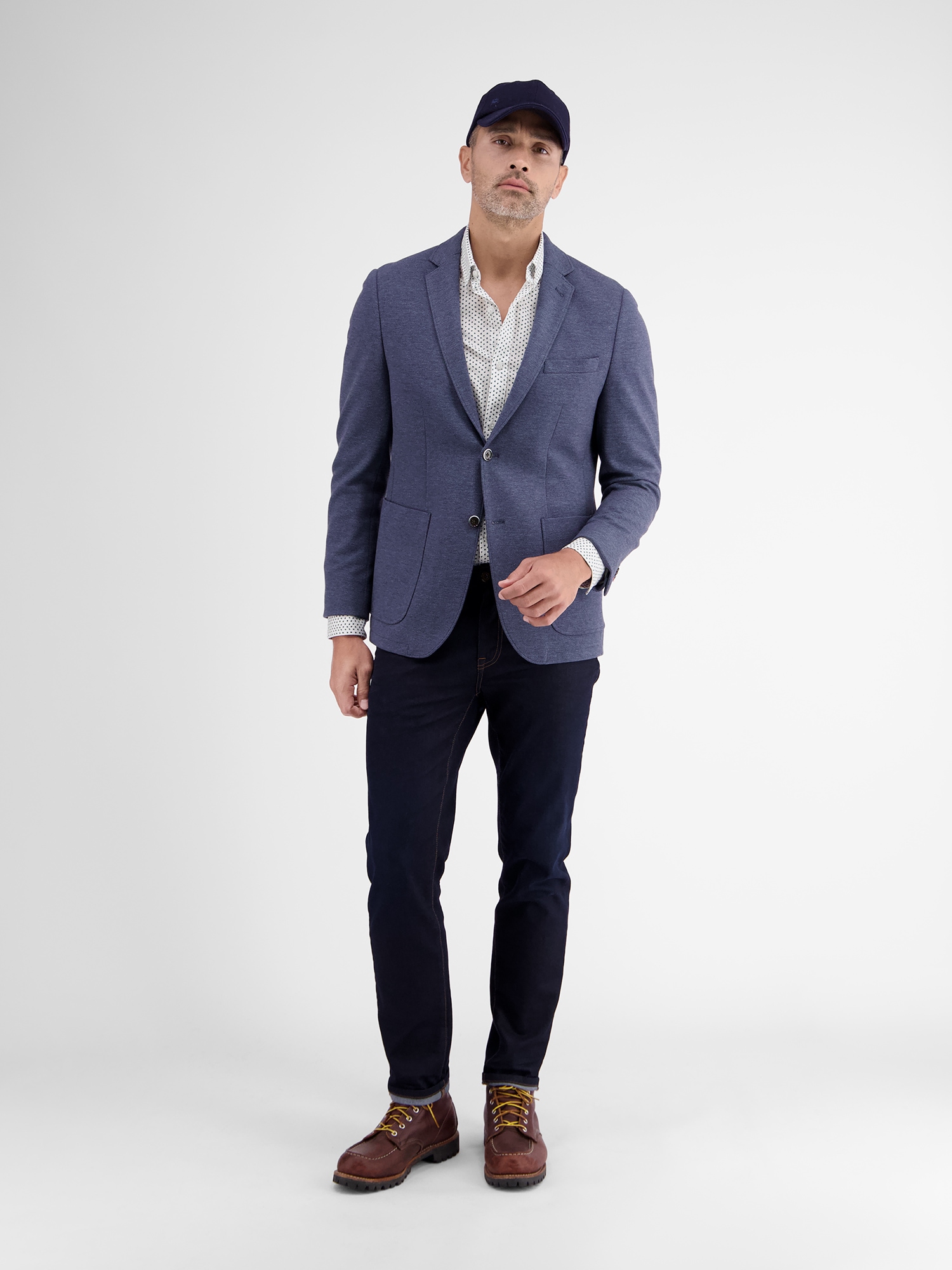 LERROS Langarmhemd »Poplinhemd mit Minimal-Alloverprint«