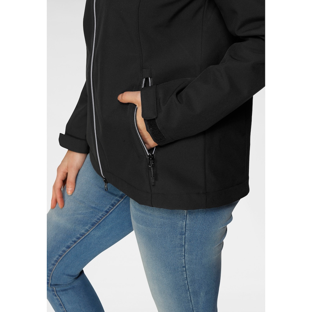 Polarino Softshelljacke, mit Kapuze