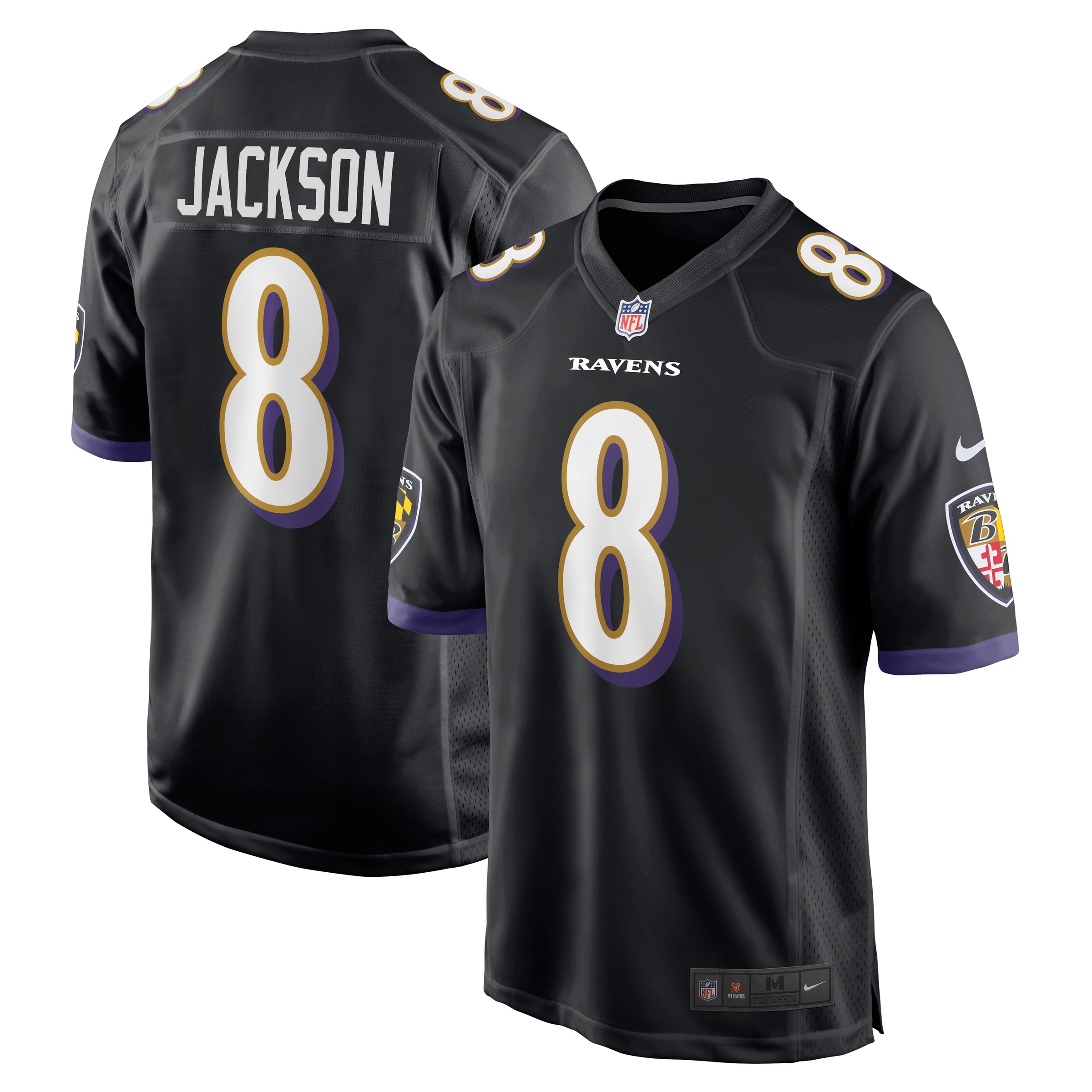 Nike 1100000002199 "Nike Trikot Baltimore Ravens NFL Alt. Game Jersey Jackson 8"
