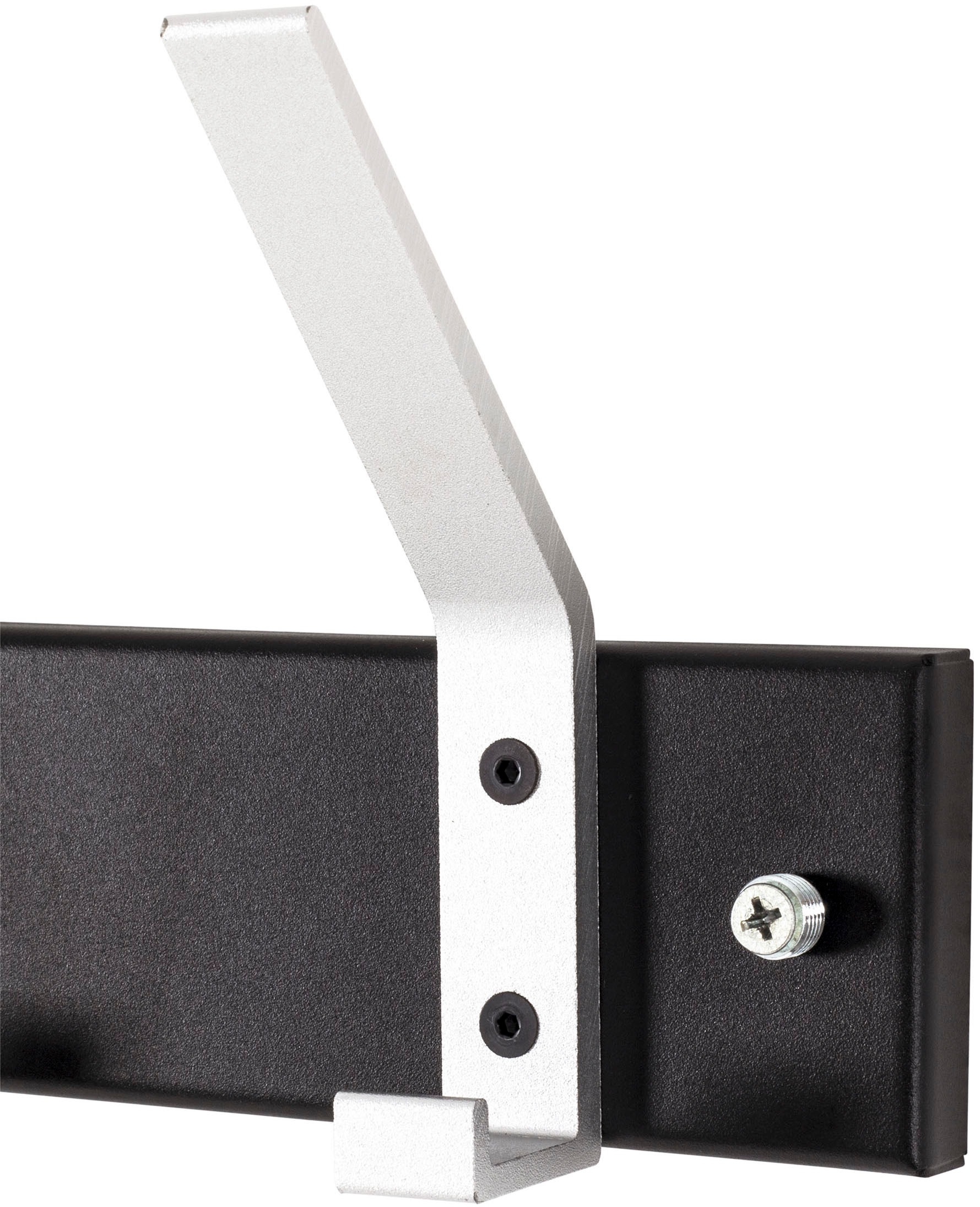 HAKU Garderobenleiste rechteckig - aus Metall Schwarz - B/T/H 70/8/14 cm