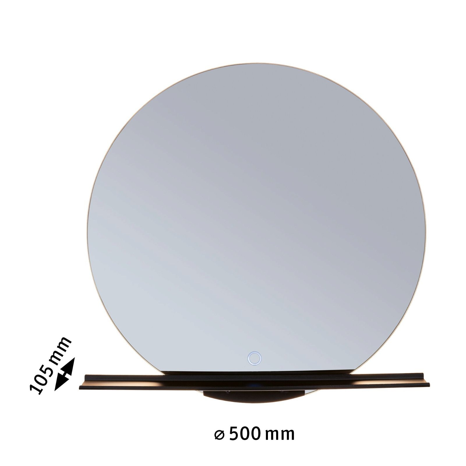 Paulmann LED Bad-Spiegelleuchte »Spiegel Miro«, Schutzart IP44, integr. LED Leuchtmodul, Touch-Funktion, Ø 50,0 cm