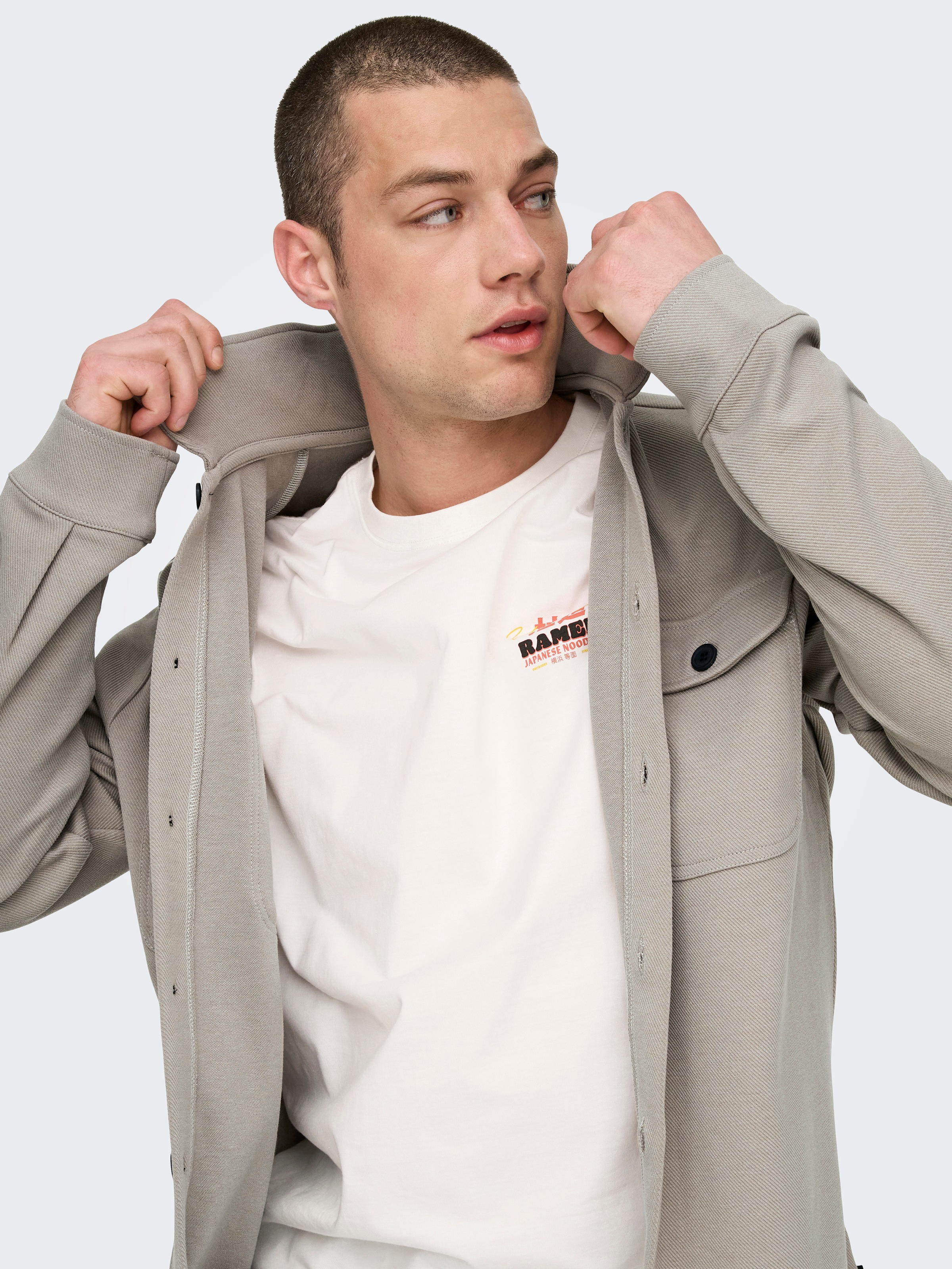 ONLY & SONS ONSNEWKODYL Overshirt Vert M 2