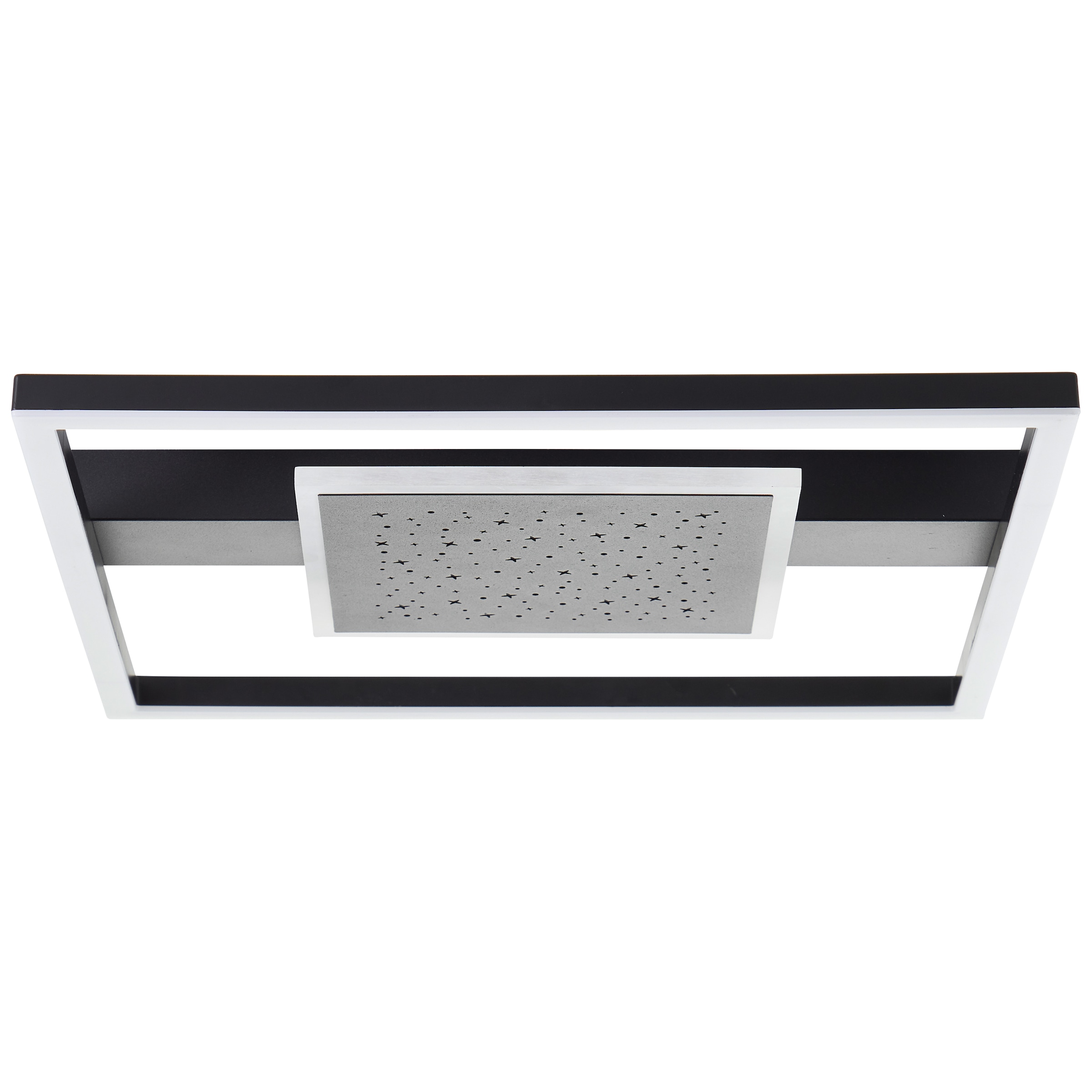 BreLight LED Deckenleuchte »Reno«, 37 x 37 cm, 3500 lm, 3000 K, Sternenglanz,  schwarz | BAUR