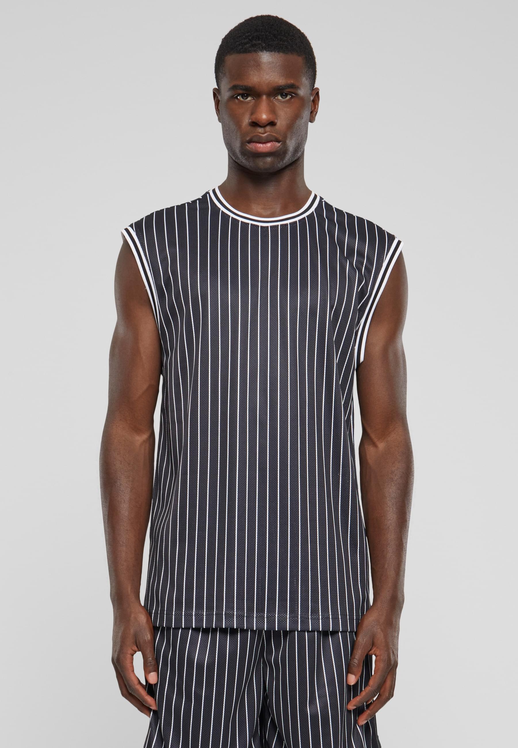 URBAN CLASSICS Tanktop »Urban Classics Striped Mesh Tanktop«, (1 tlg.)