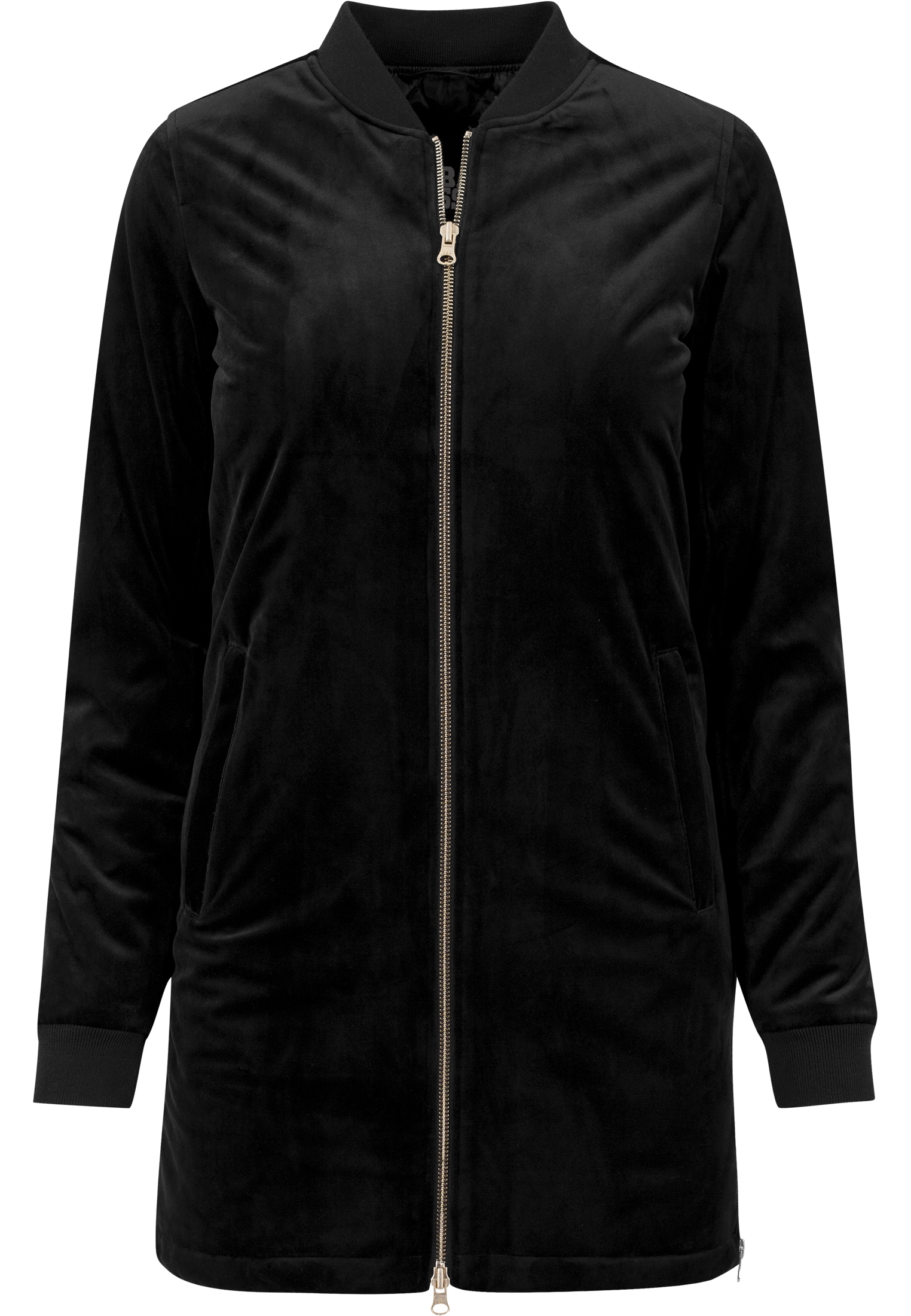 URBAN CLASSICS Outdoorjacke »Damen Ladies Velvet Kapuze Long online | Jacket«, St.), (1 kaufen BAUR ohne