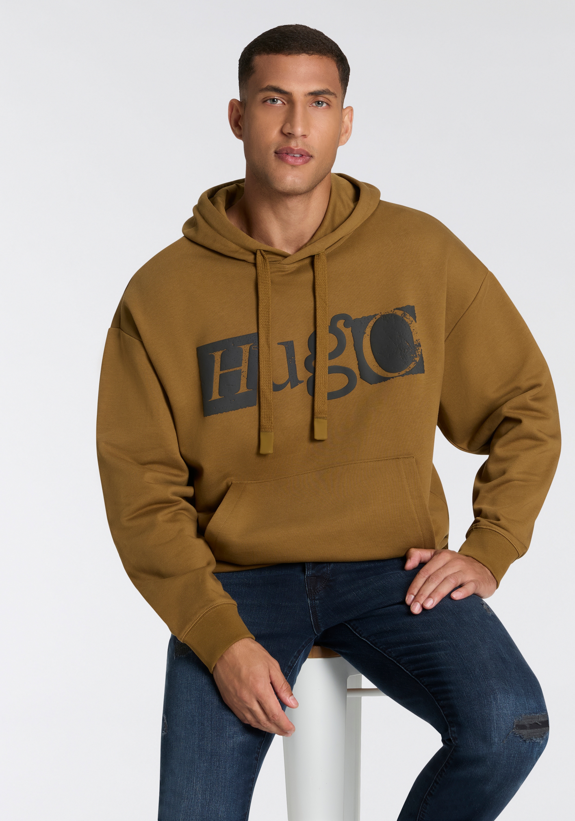 HUGO Blue Kapuzensweatshirt "Nildi", mit großem HUGO-Druck günstig online kaufen