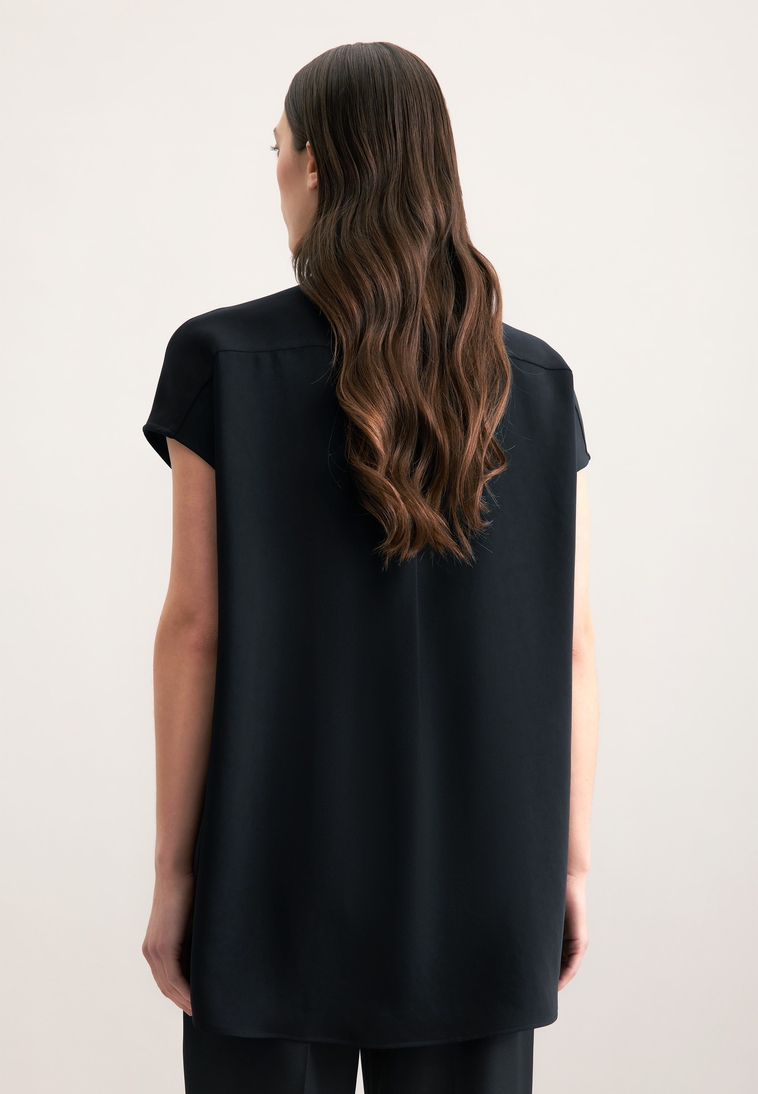seidensticker Klassische Bluse "Schwarze Rose" Kurzarm Kragen Uni günstig online kaufen