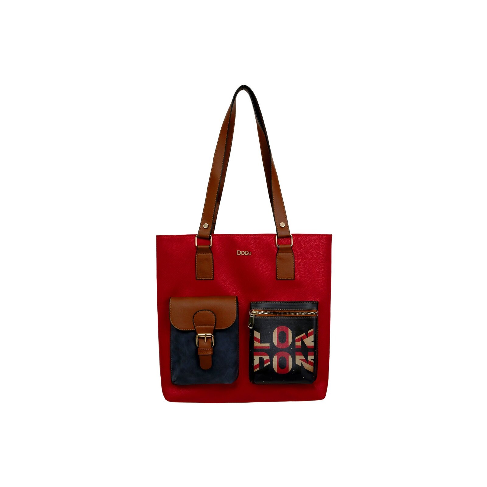 Umhängetasche »Damen Multi Pocket Bag It's the Time for London Vegan Damen Hand«, Vegan