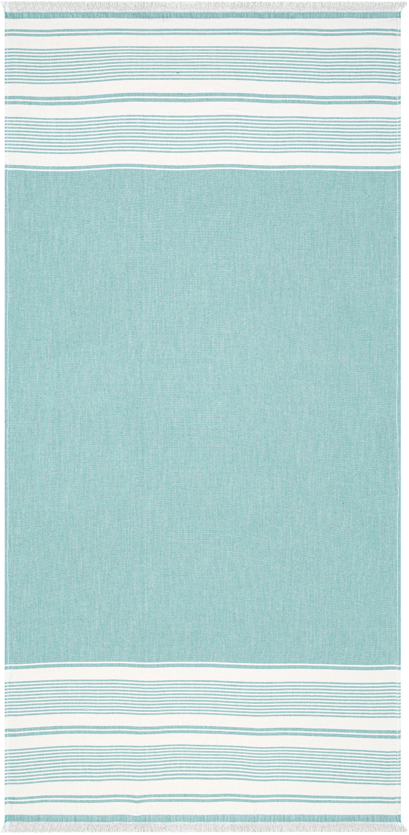 Strandtuch EGERIA, B:80cm L:180cm, grün, gewebte Ware, Baumwolle, Handtücher, "Pestemal", 80x180 cm, mit Fransen