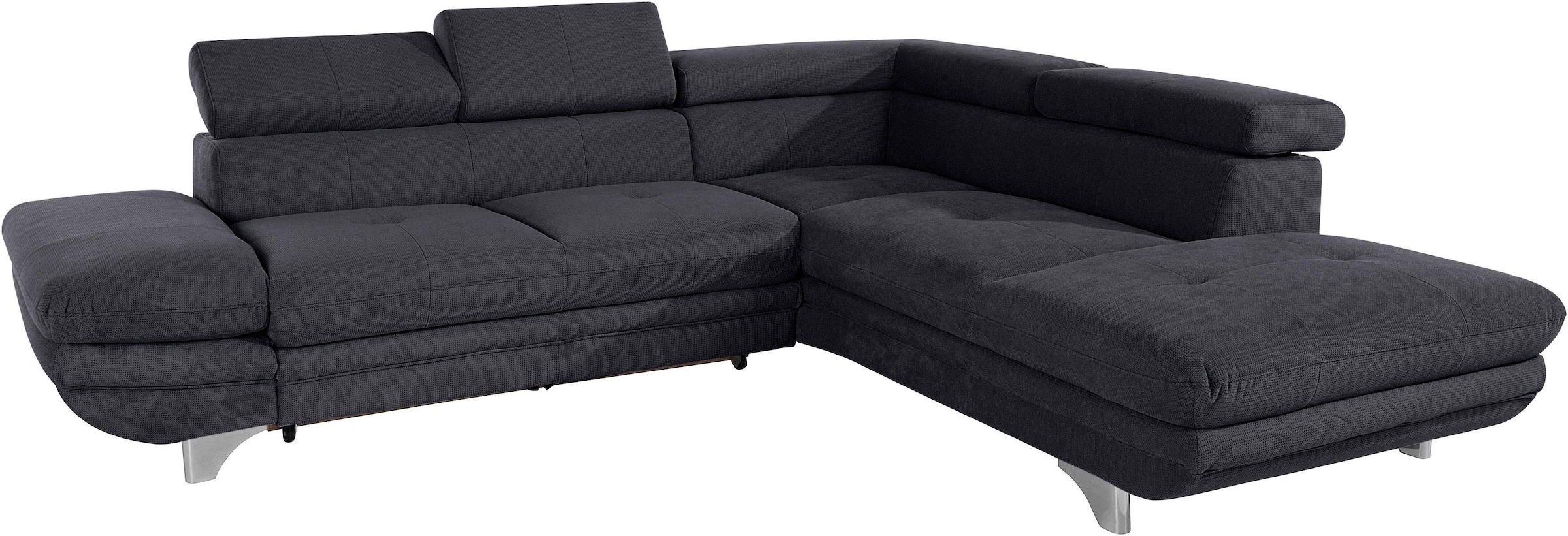 COTTA Ecksofa "Enterprise L-Form" mit Arm- & Kopfteilverstellung, wahlweise mit Schlaffunktion