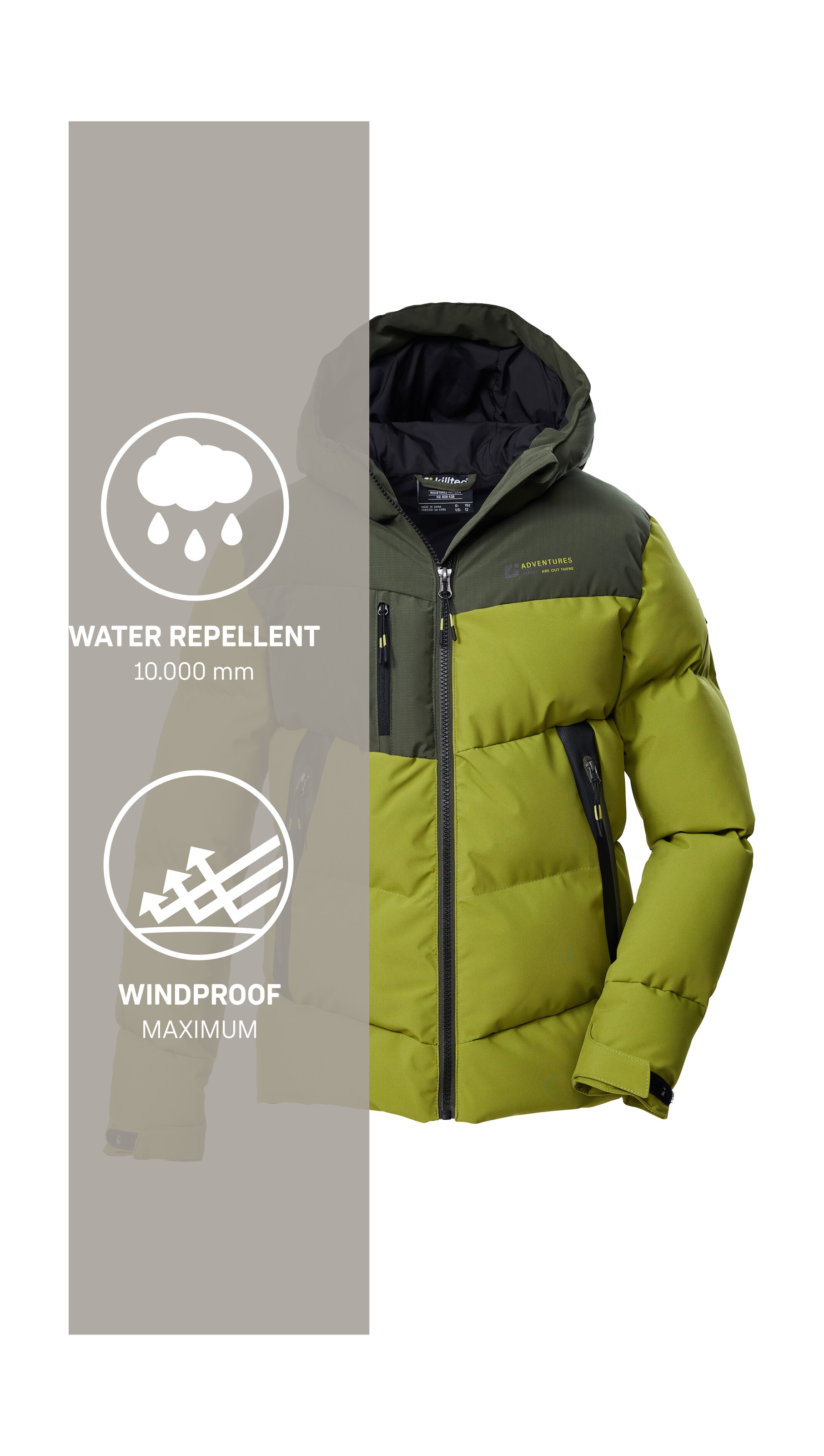 Killtec Steppjacke »KOW 230 BYS QLTD JCKT«, Winddichte, wasserabweisende Kinderjacke mit verstellbaren Bündchen