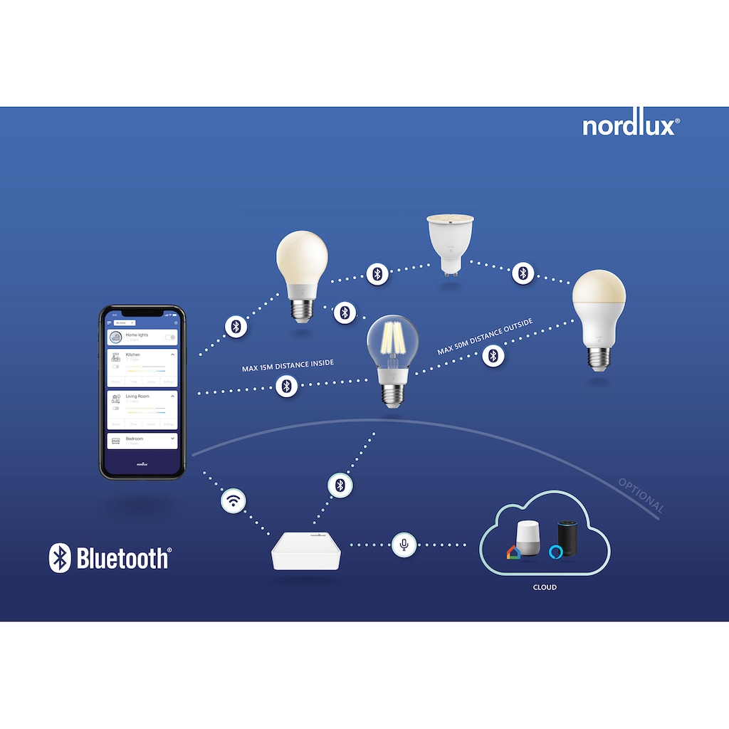 Nordlux Smarte LED-Leuchte »Carina Smartlight«, 1 flammig-flammig