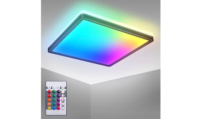 ultraflache LED Deckenleuchte mit Hintergrundbeleuchtungseffekt und Fernbedienung, 1 x...