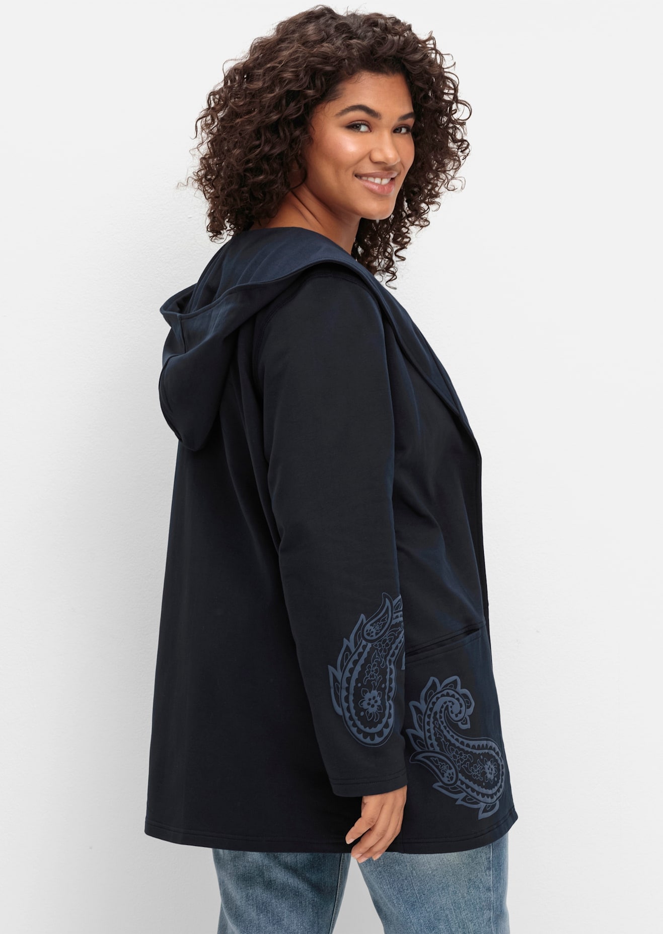 sheego by Joe Browns Shirtjacke »Sweatjacke«, (1 tlg.)