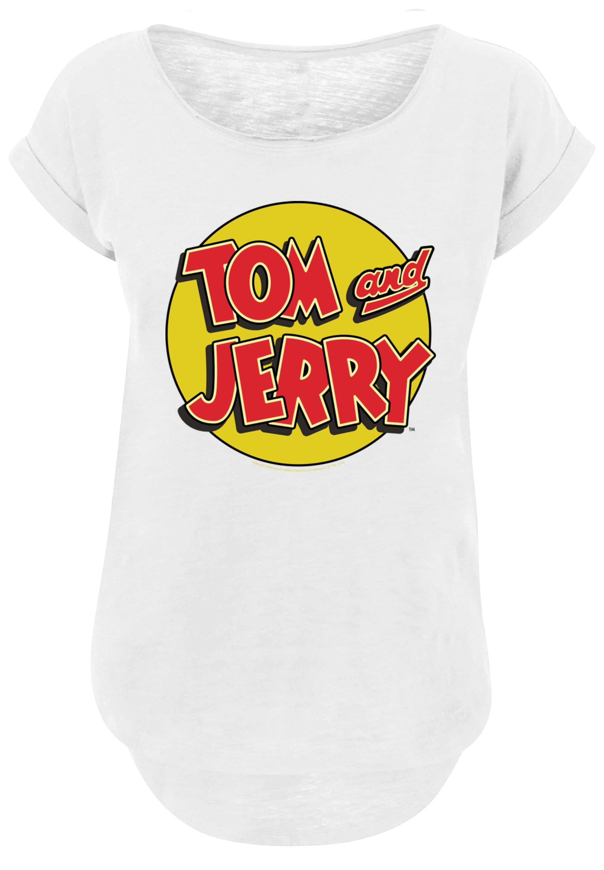 F4NT4STIC T-Shirt »Tom and Jerry TV Serie Circle«, Damen,Premium Merch,Lang,Longshirt,Bedruckt