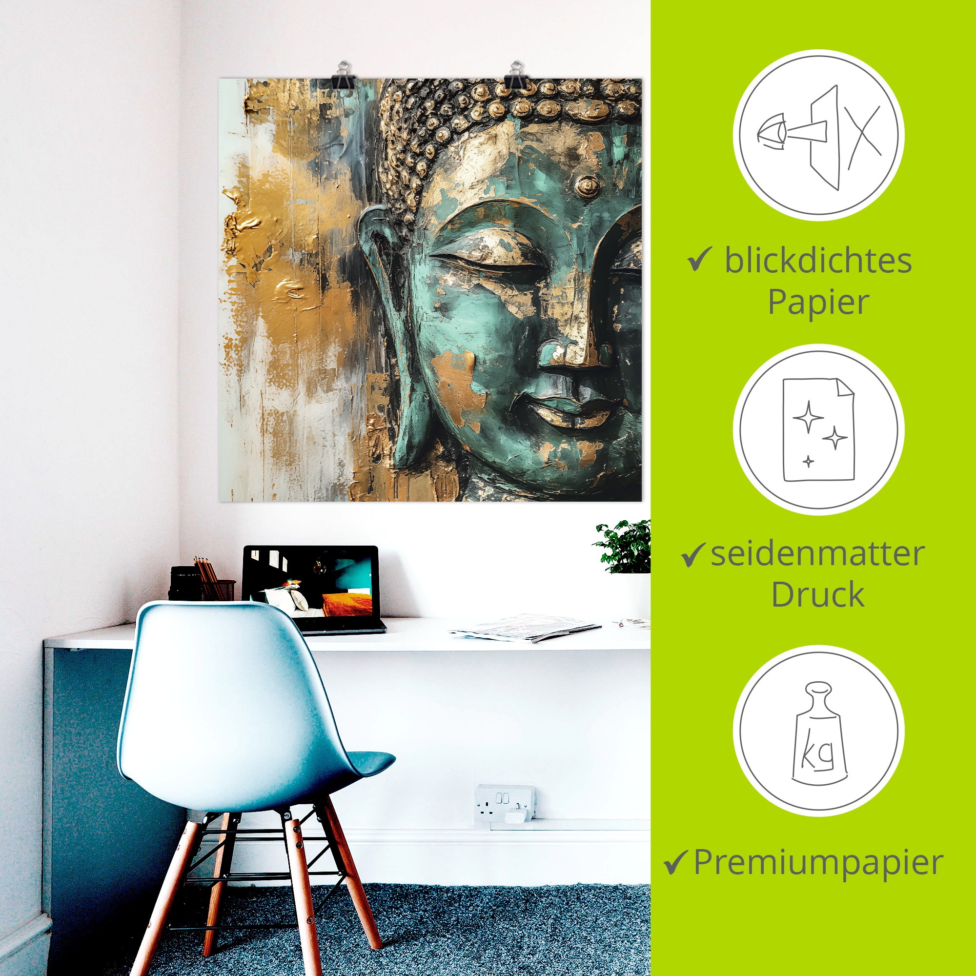 Artland Wandbild »Budda« Buddhismus 1 Stk. tlg. als Alubild, Leinwandbild, Poster, Wandaufkleber in verschied. Größen