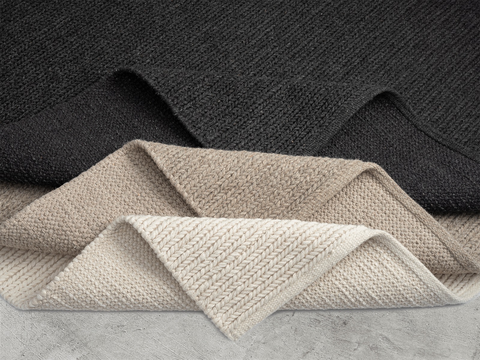 the carpet Teppich »Premium Wool«, rund, Wool Handweb-Teppich Naturfaser Wollteppich