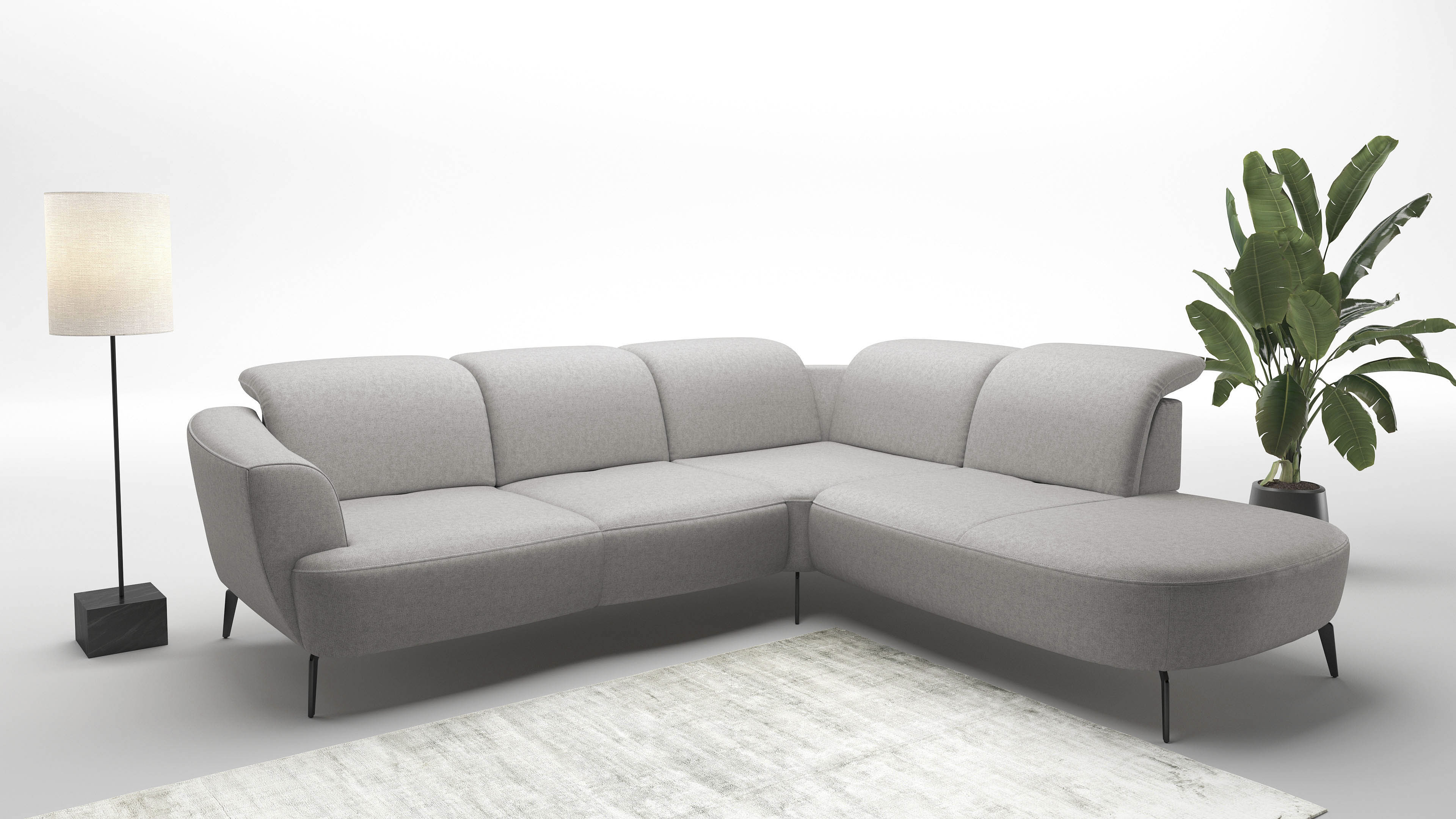 sit&more Ecksofa "Zoe" ink.Sitztiefenverstellung, wahlweise mit Kopfteilverstellung