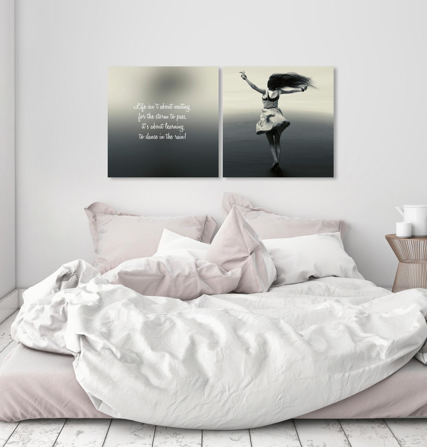 queence Leinwandbild "Dance", Foto-Menschen-Kunst-Modern-Spa-Spa Bilder-Spr günstig online kaufen