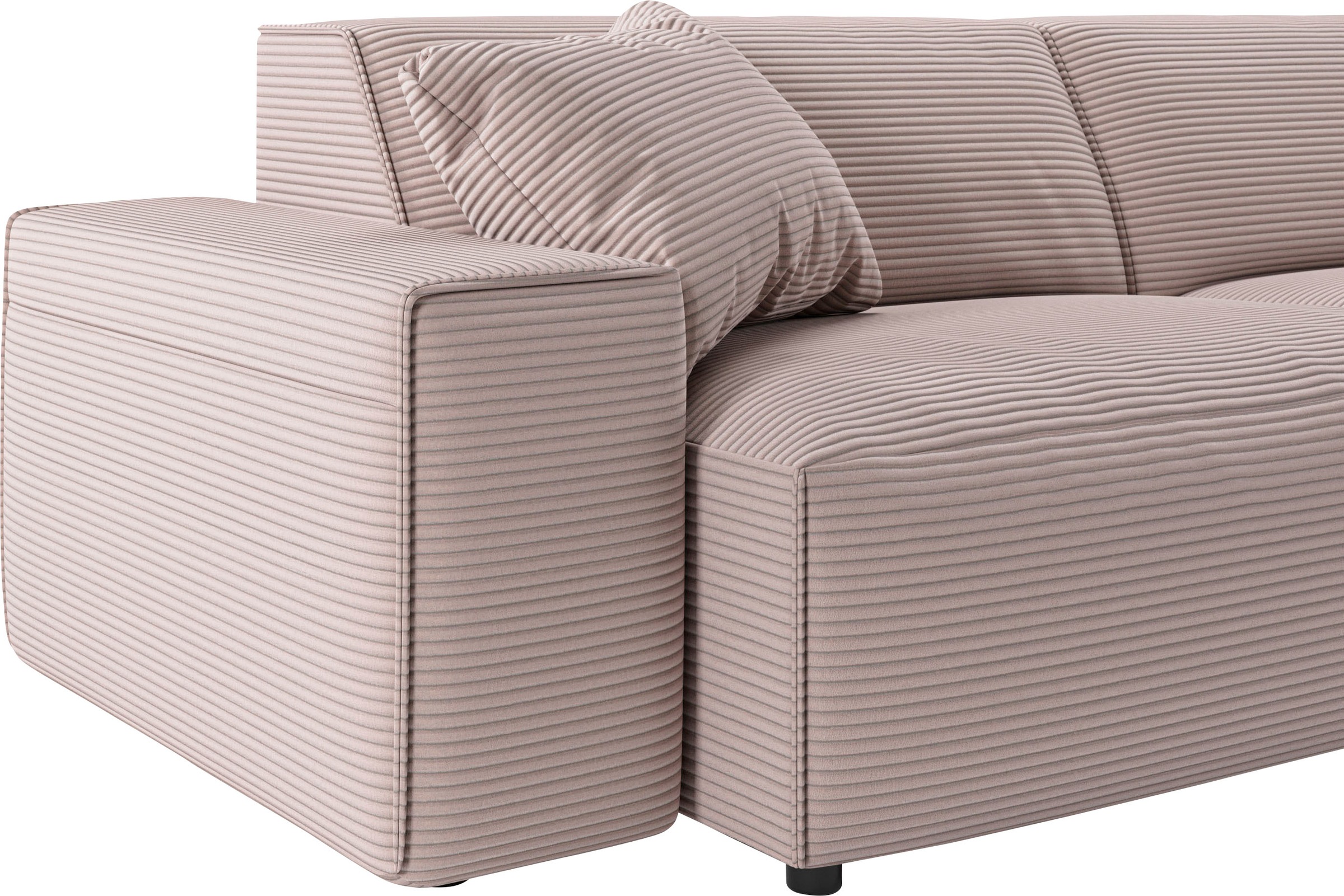 andas Ecksofa »Glimminge L-Form auch in Breitcord, Feincord + Easy care-Bezug,«, Breite 234, Zierkissen