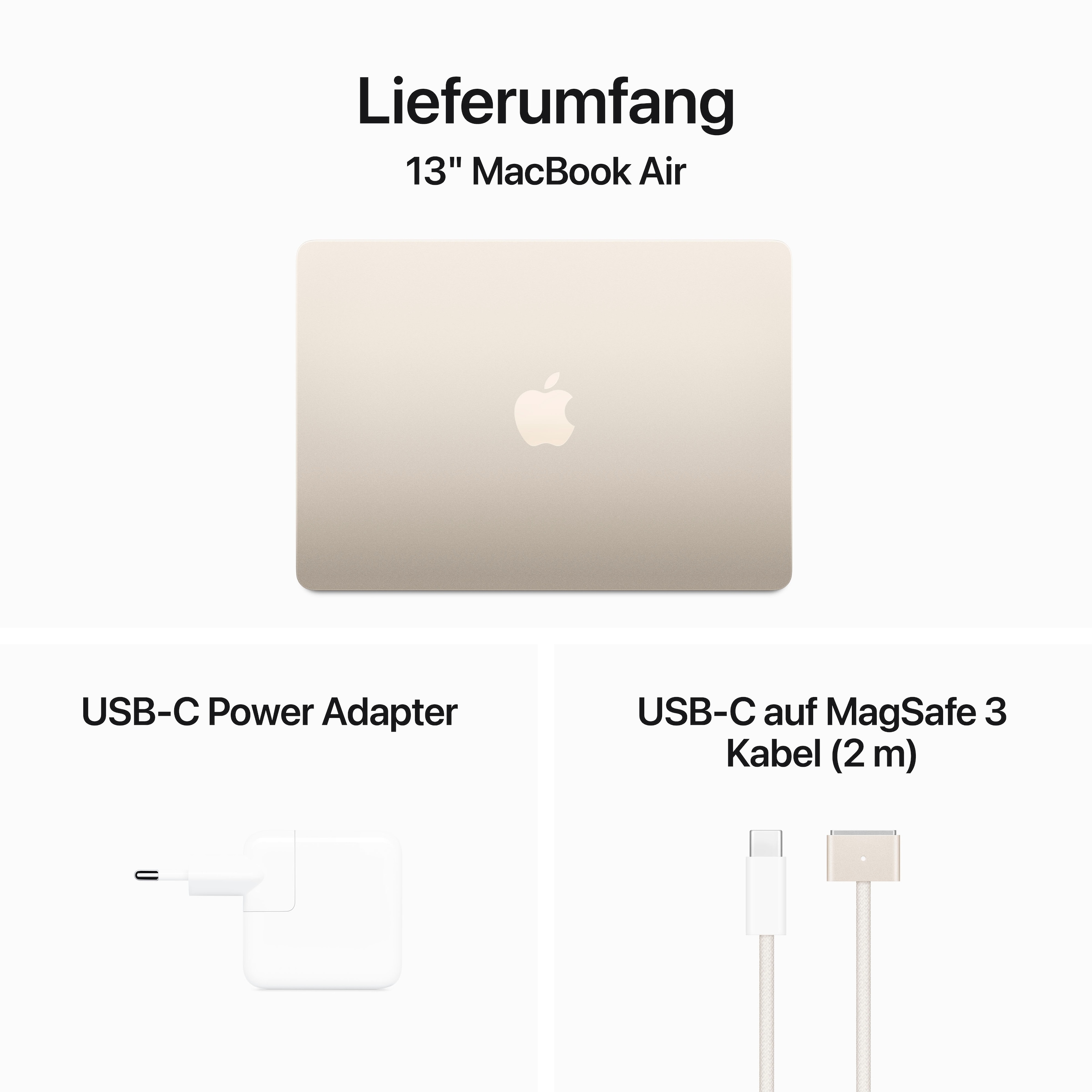 Apple Notebook »MacBook Air 13"«, 34,46 cm, / 13,6 Zoll, Apple, M3, 10-Core GPU, 256 GB SSD