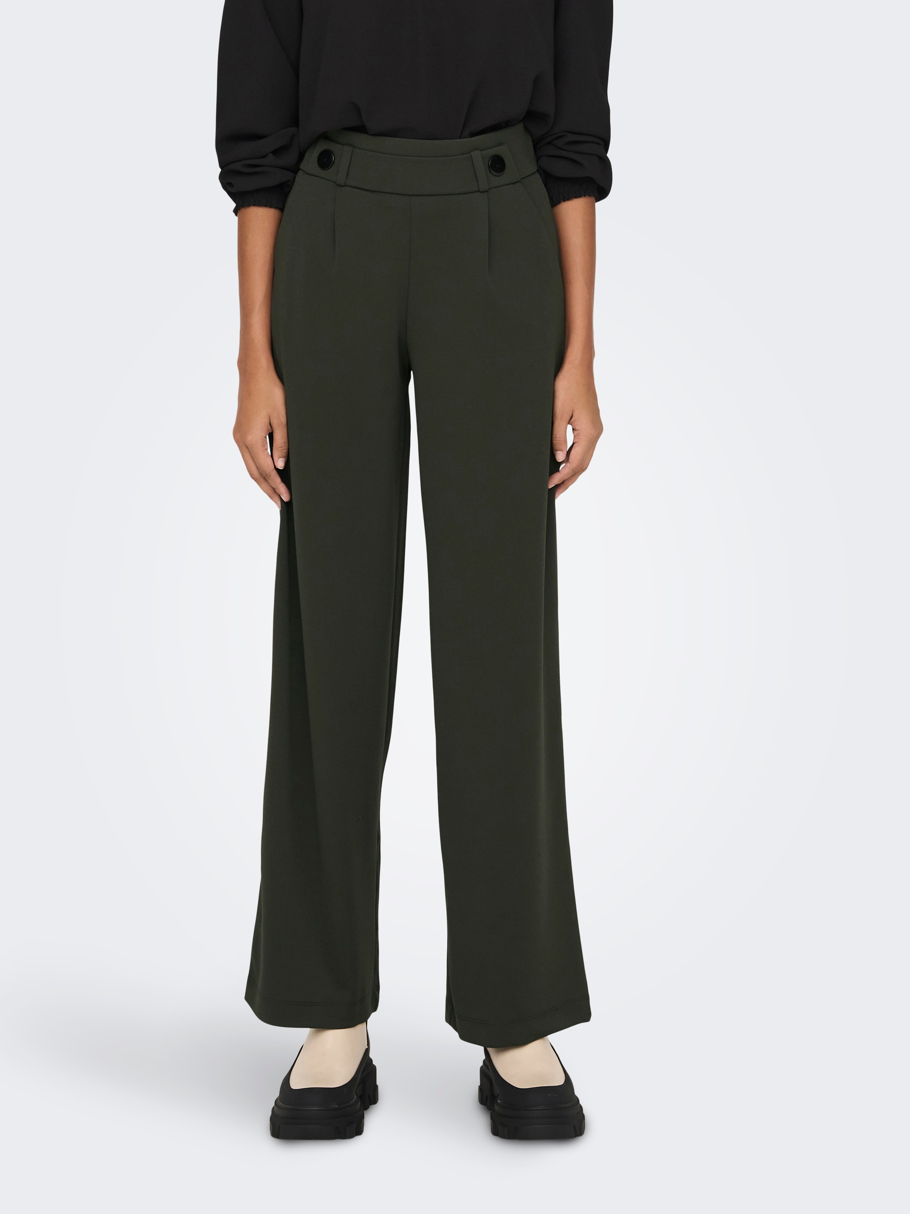 JDY Jerseyhose "JDYGEGGO NEW LONG PANT JRS NOOS" Materialmix, weit geschnitten