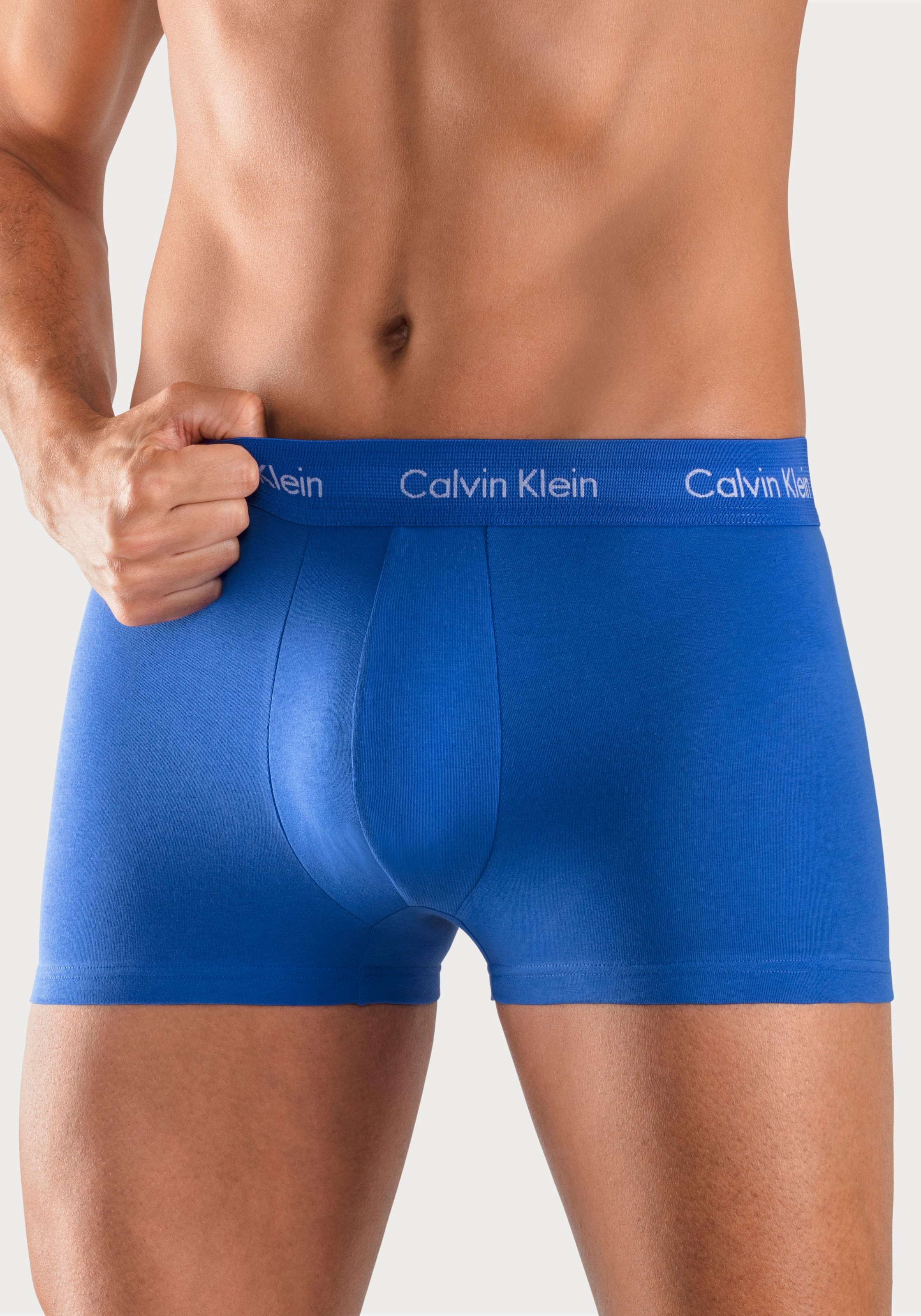 Calvin Klein Underwear Boxer, (3 St.), in blautönen mit Logo-Elastikbund