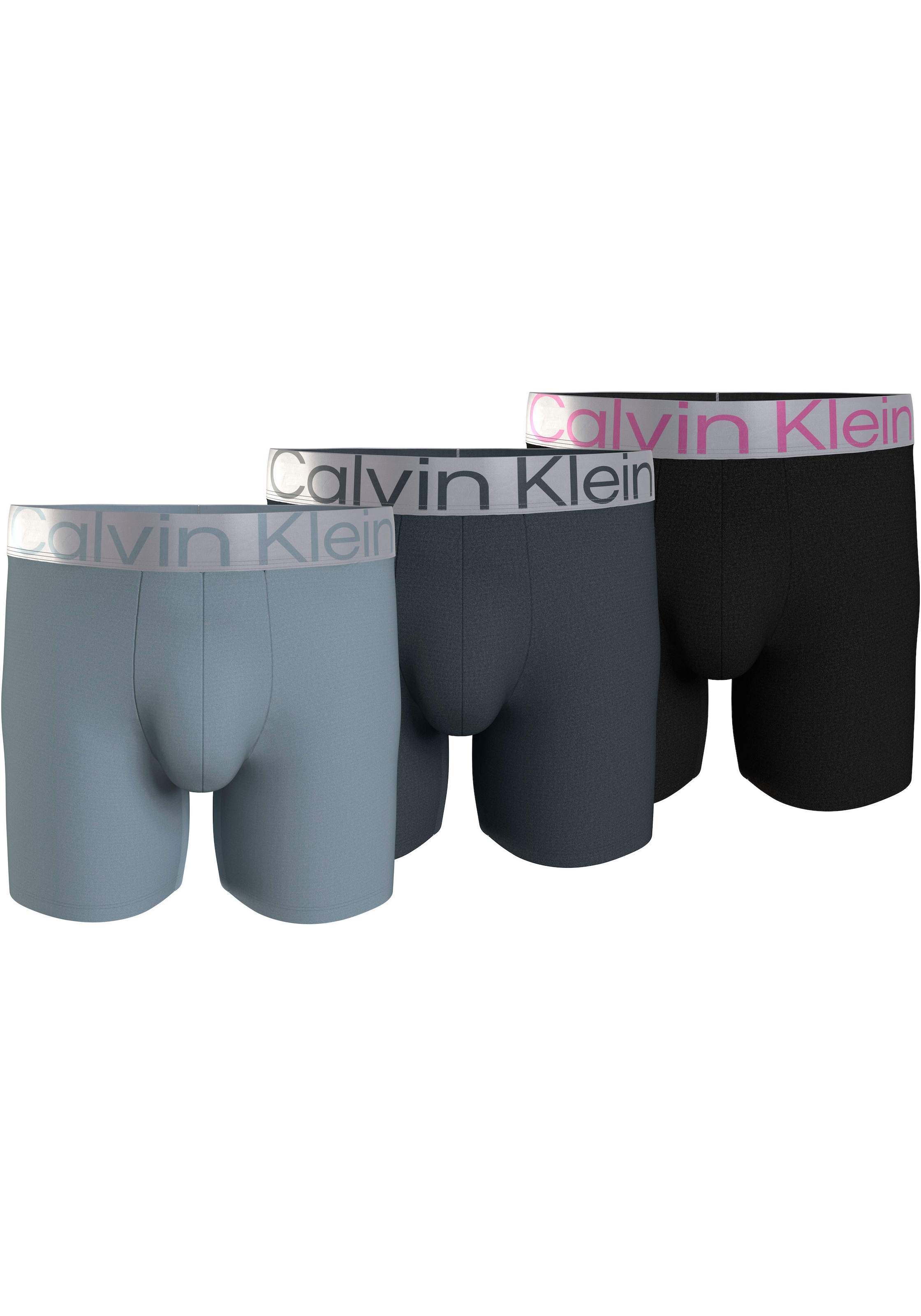 Calvin Klein Underwear Boxer »BOXER BRIEF 3PK«, (Packung, 3 St., 3er-Pack), mit längerem Bein & Calvin Klein Logo-Elastikbund