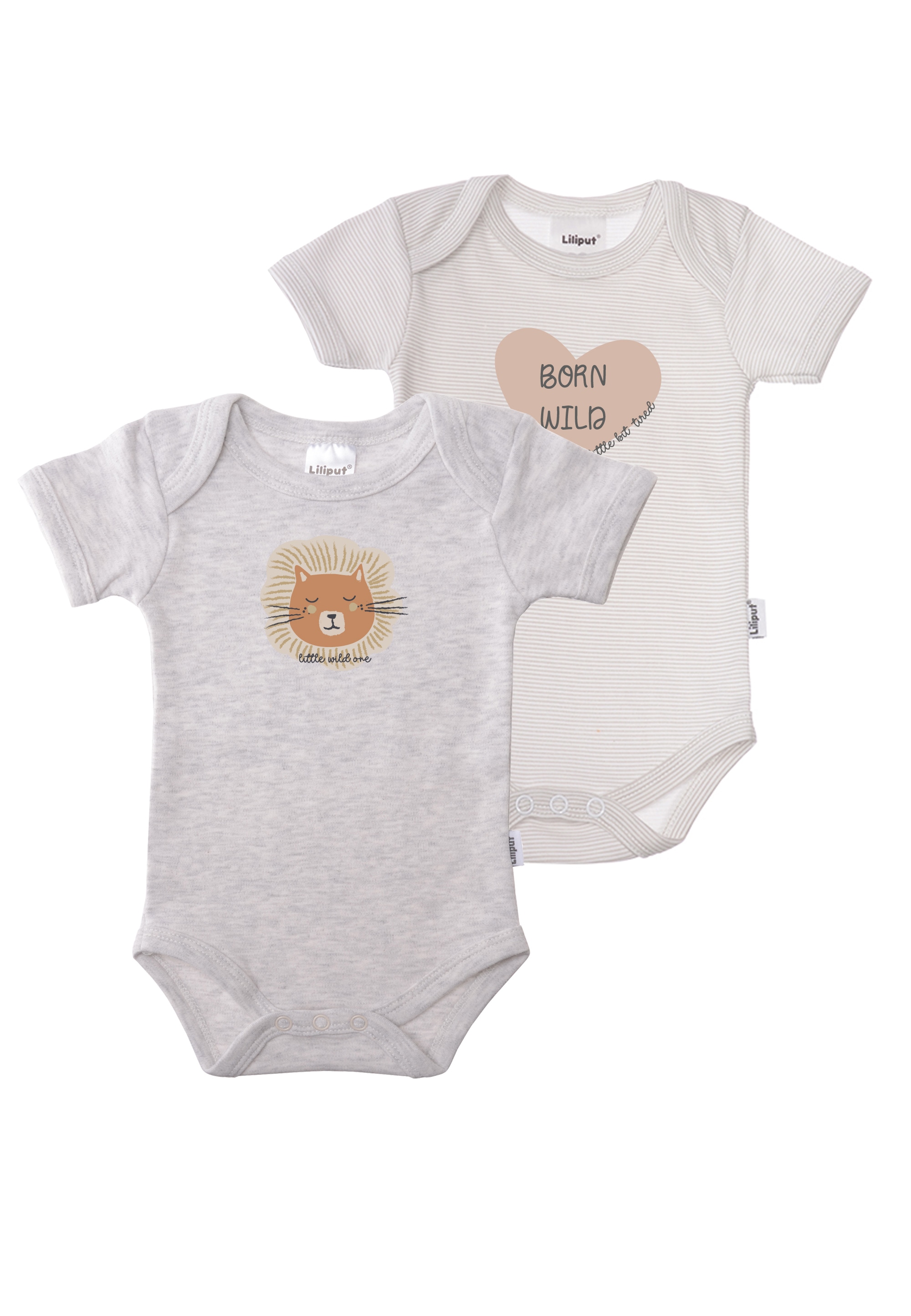 Liliput Body "Born wild" 2 Stk. mit praktischem Amineck-Ausschnitt
