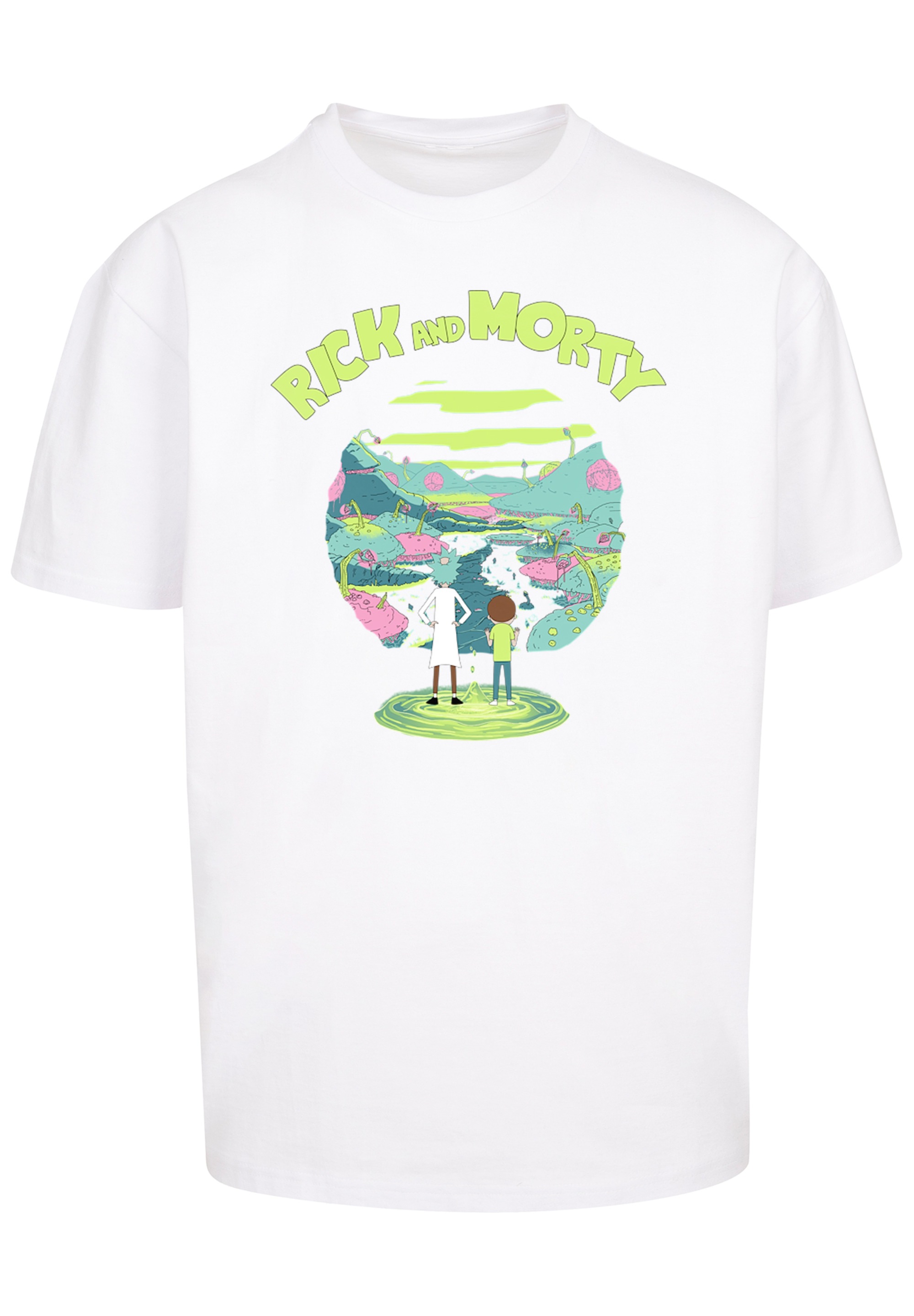 Kurzarmshirt »F4NT4STIC Herren Rick and Morty with Heavy Oversize Tee«, (1 tlg.)