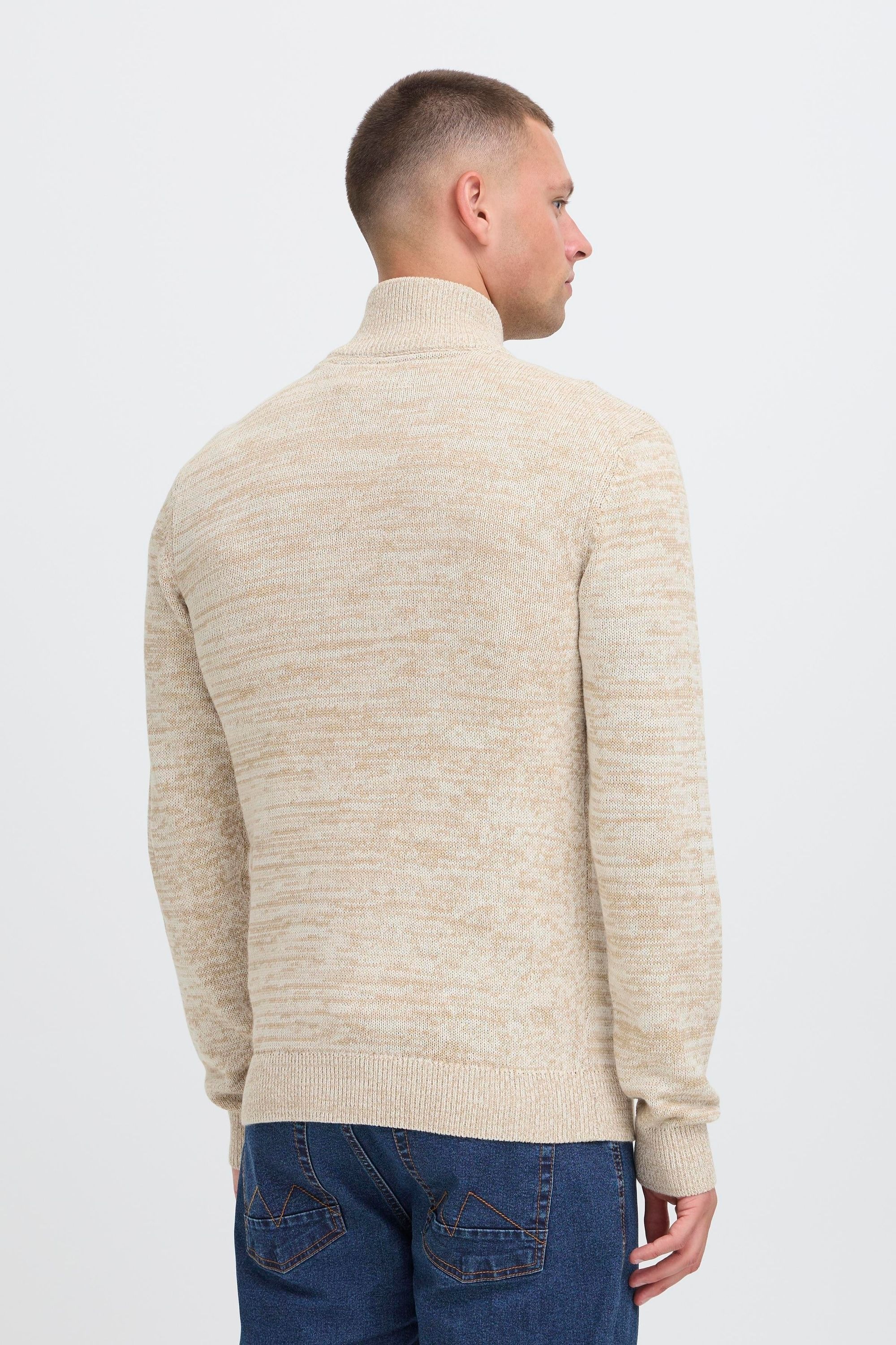 Strickjacke BLEND "Strickjacke BHDano", Herren, Gr. XXL, beige (bone weiß), Obermaterial: 70% Baumwolle CO recyc.. 30% Polyester Pol. recyc.., Strickjacken Strickjacke 6