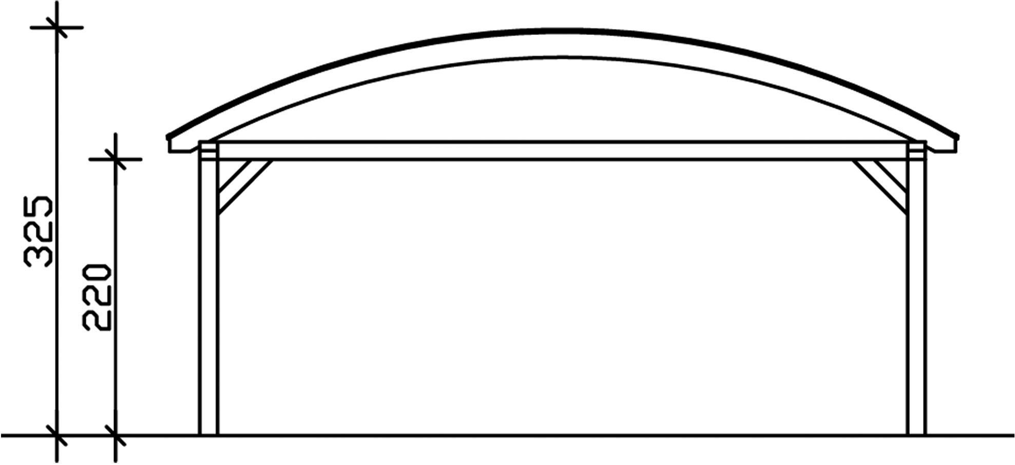 Skanholz Doppelcarport »Franken«, Holz, 550 cm, Anthrazit
