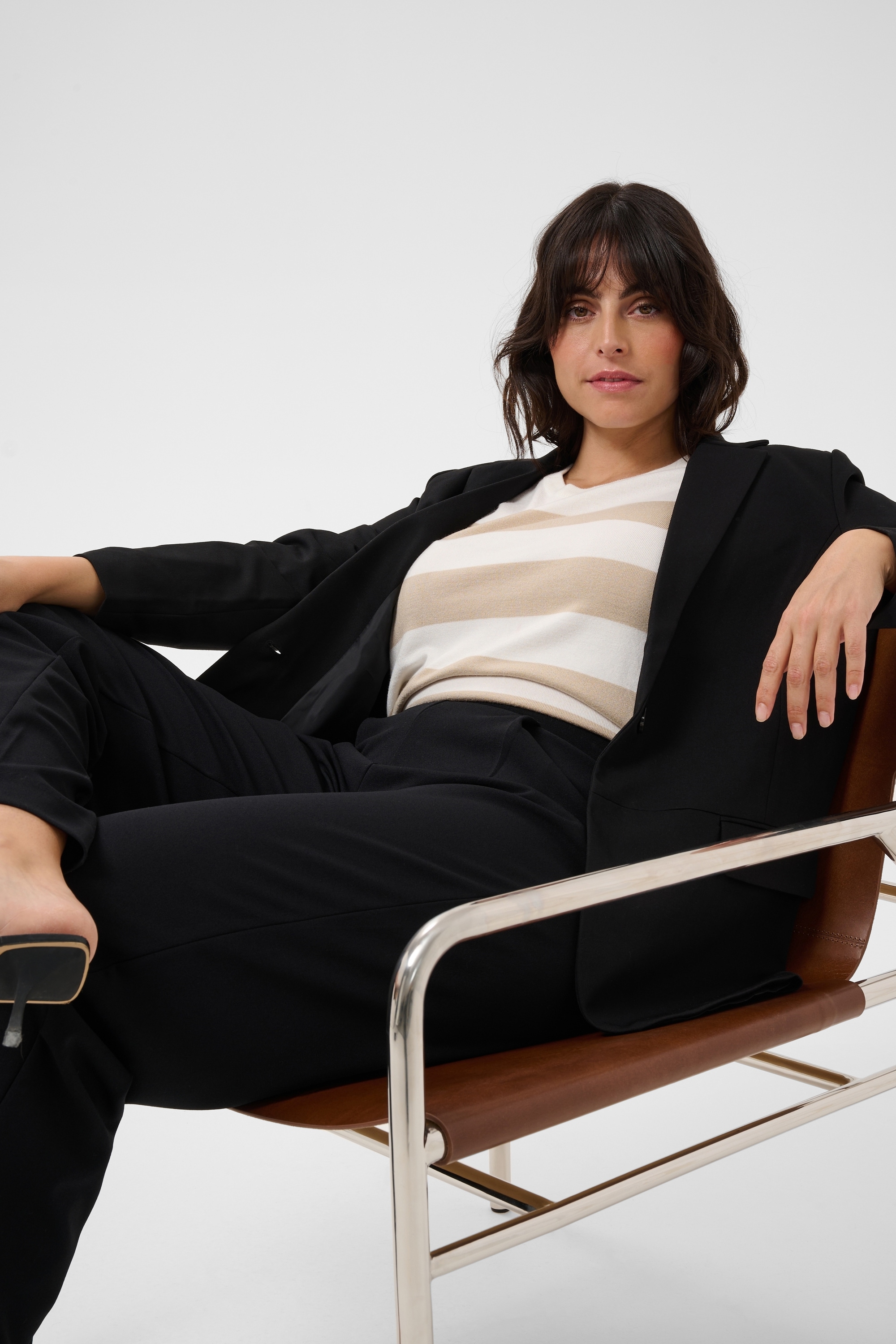 KAFFE Curve Stoffhose »Damen Strickhose KCathena«