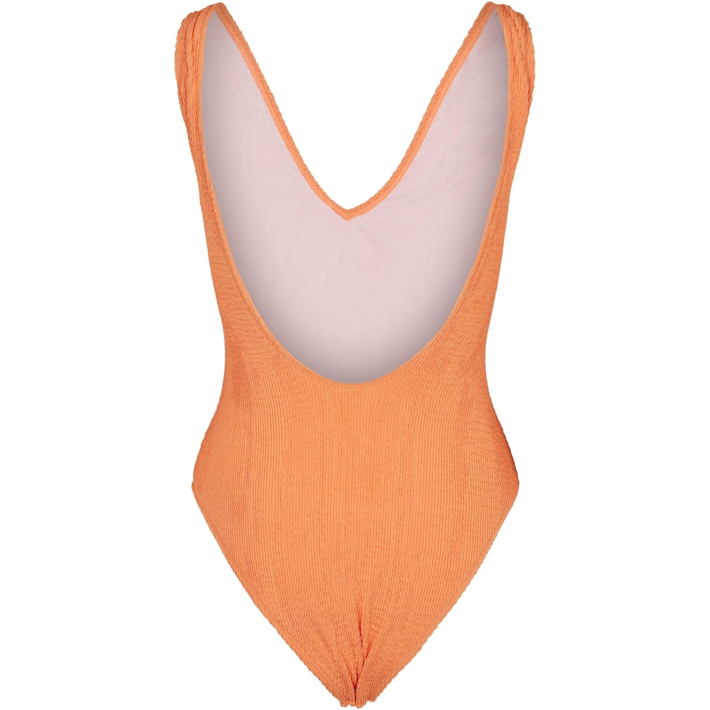 URBAN CLASSICS Monokini »Urban Classics Damen Ladies Crinkle High Leg Swimsuit«