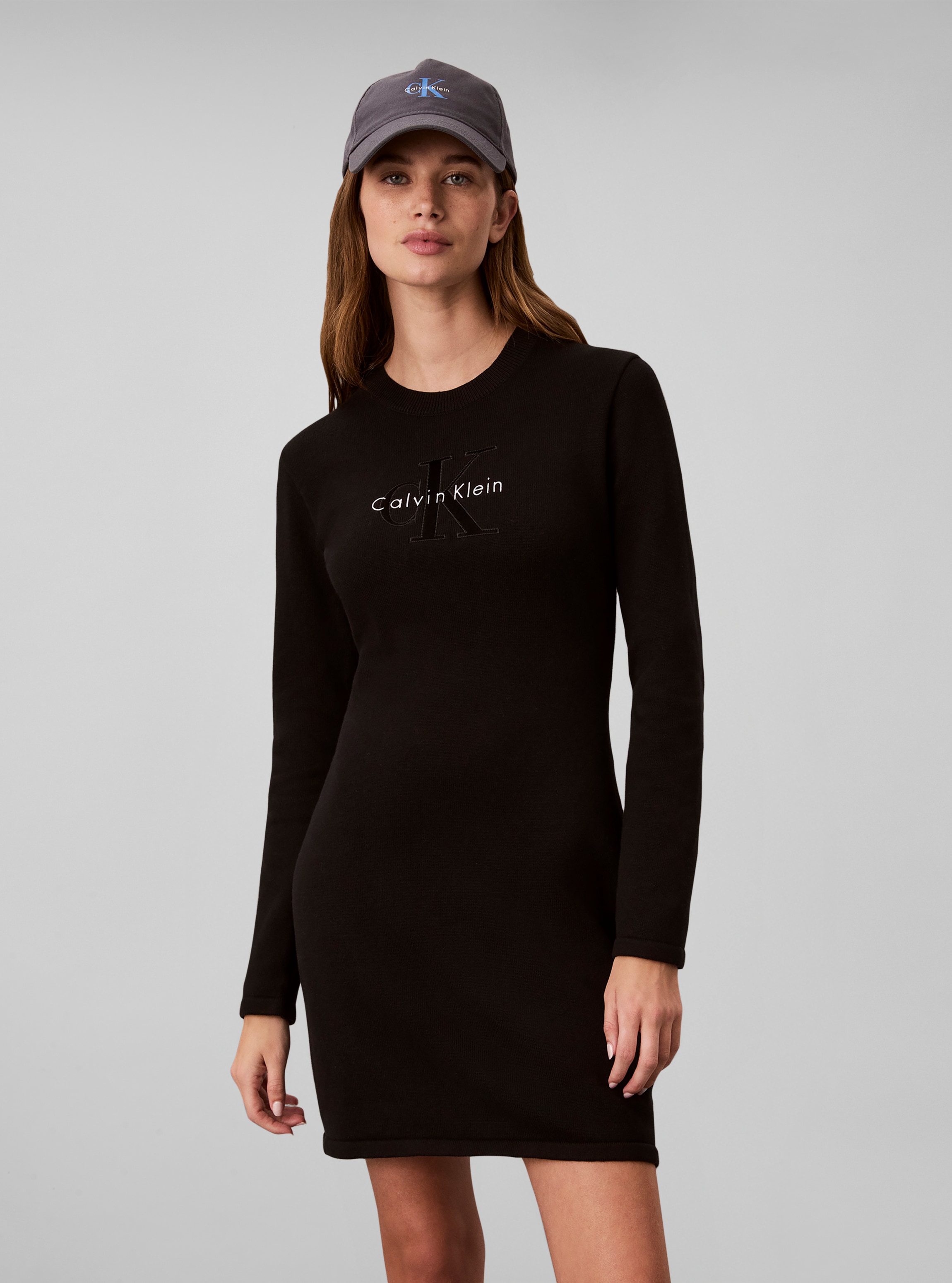 Calvin Klein Jeans Minikleid "LOGO MINIDRESS" Ohne Tasche Regular fit, Logoschriftzug
