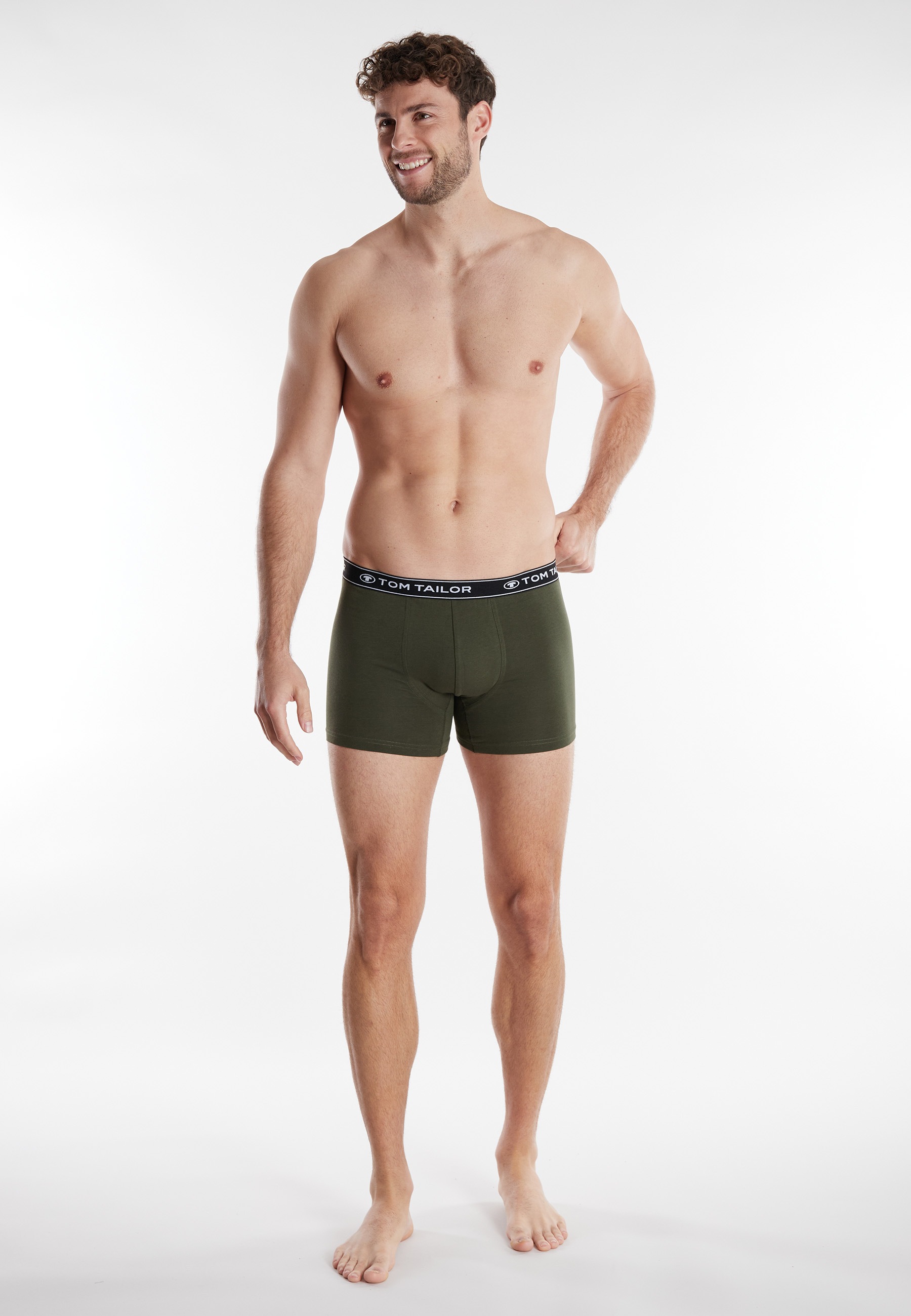 Thumbnail - TOM TAILOR Boxershorts "Buffer" 3er Pack, bequem, basic, eng, atmungsaktiv, Logobund, Baumwollmix