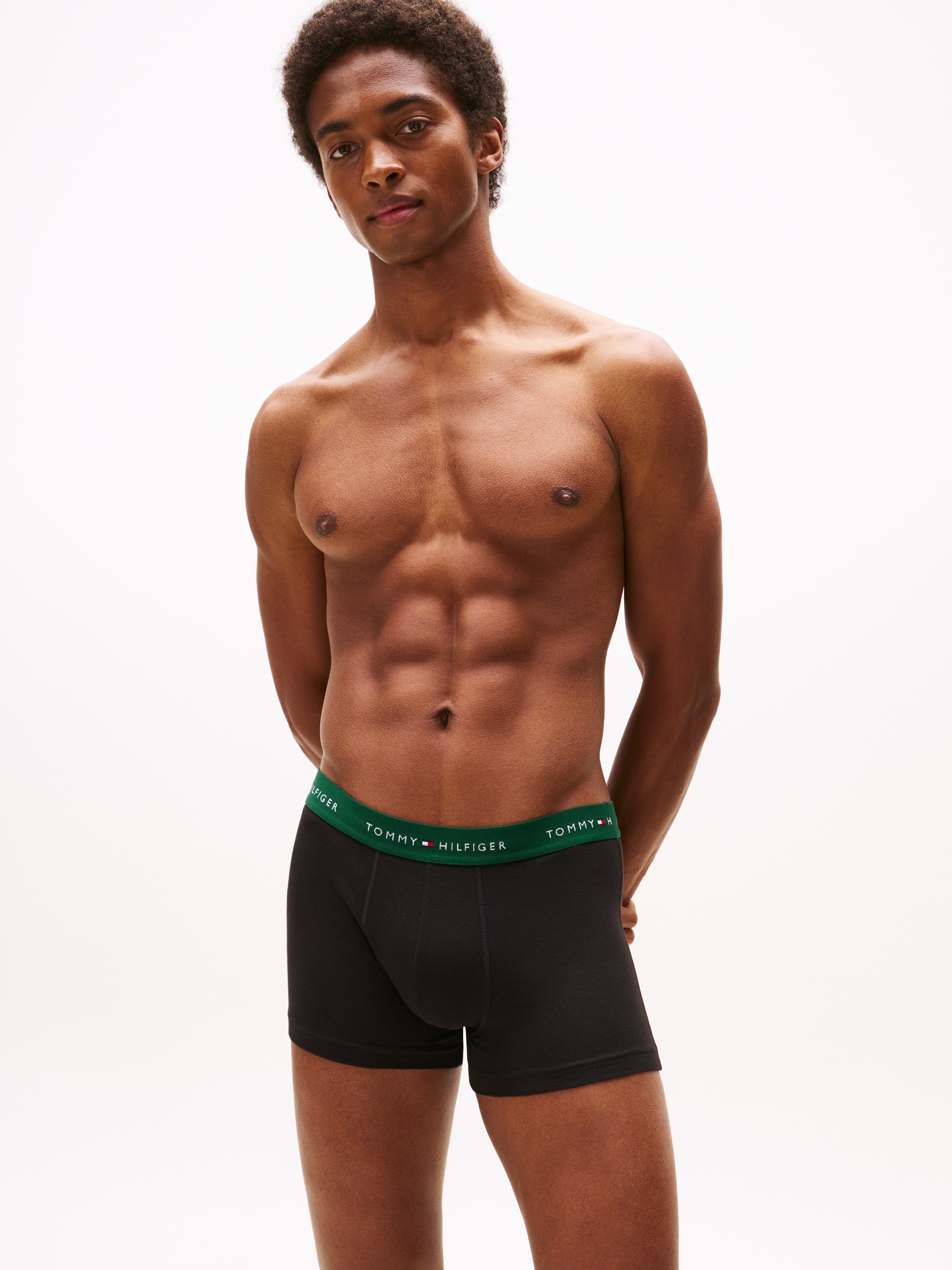 Thumbnail - Tommy Hilfiger Underwear Trunk "3P WB TRUNK" Packung, 3er-Pack, 3 Stk. mit Logo-Elastikbund