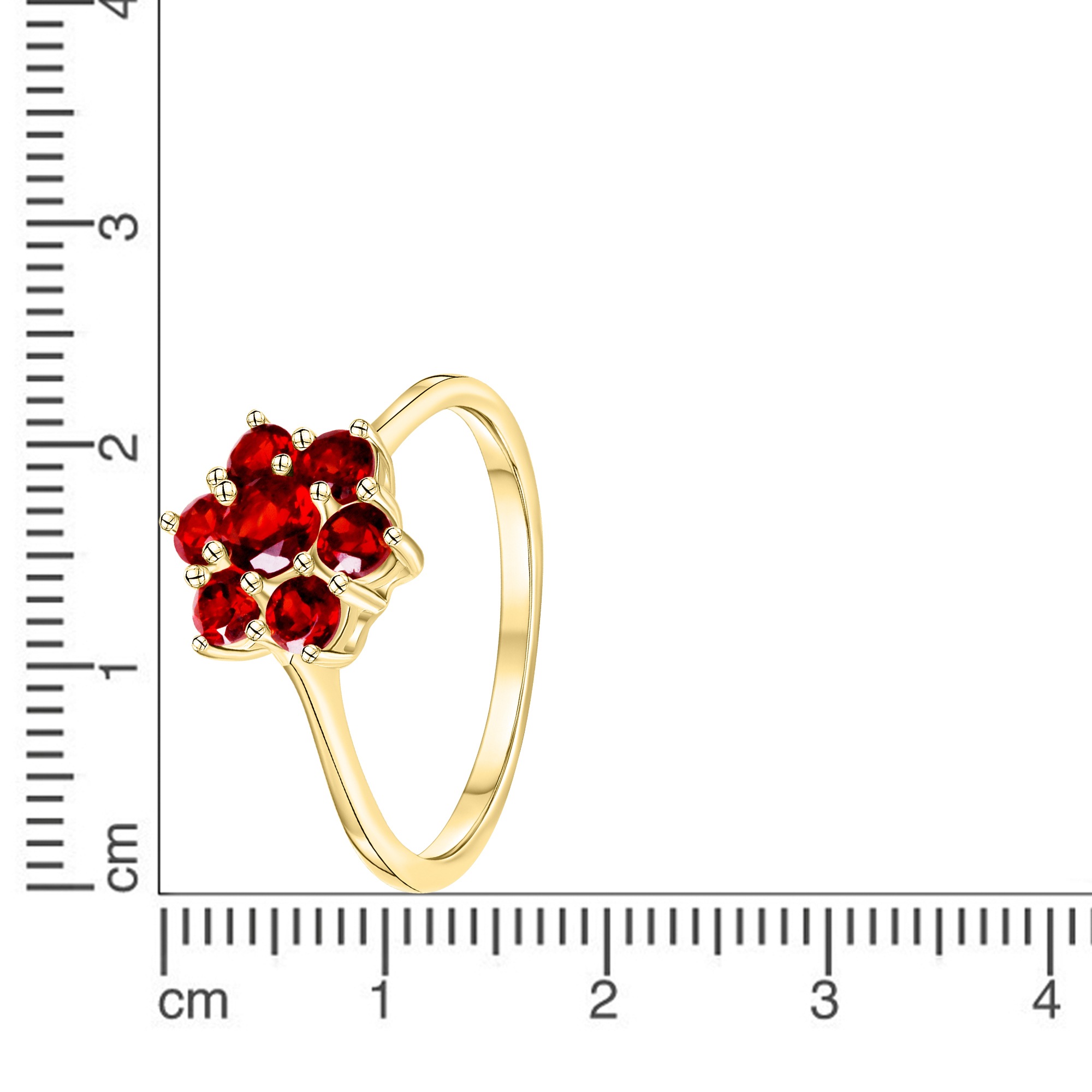 Fascination by Ellen K. Fingerring »585/- Gelbgold Granat«