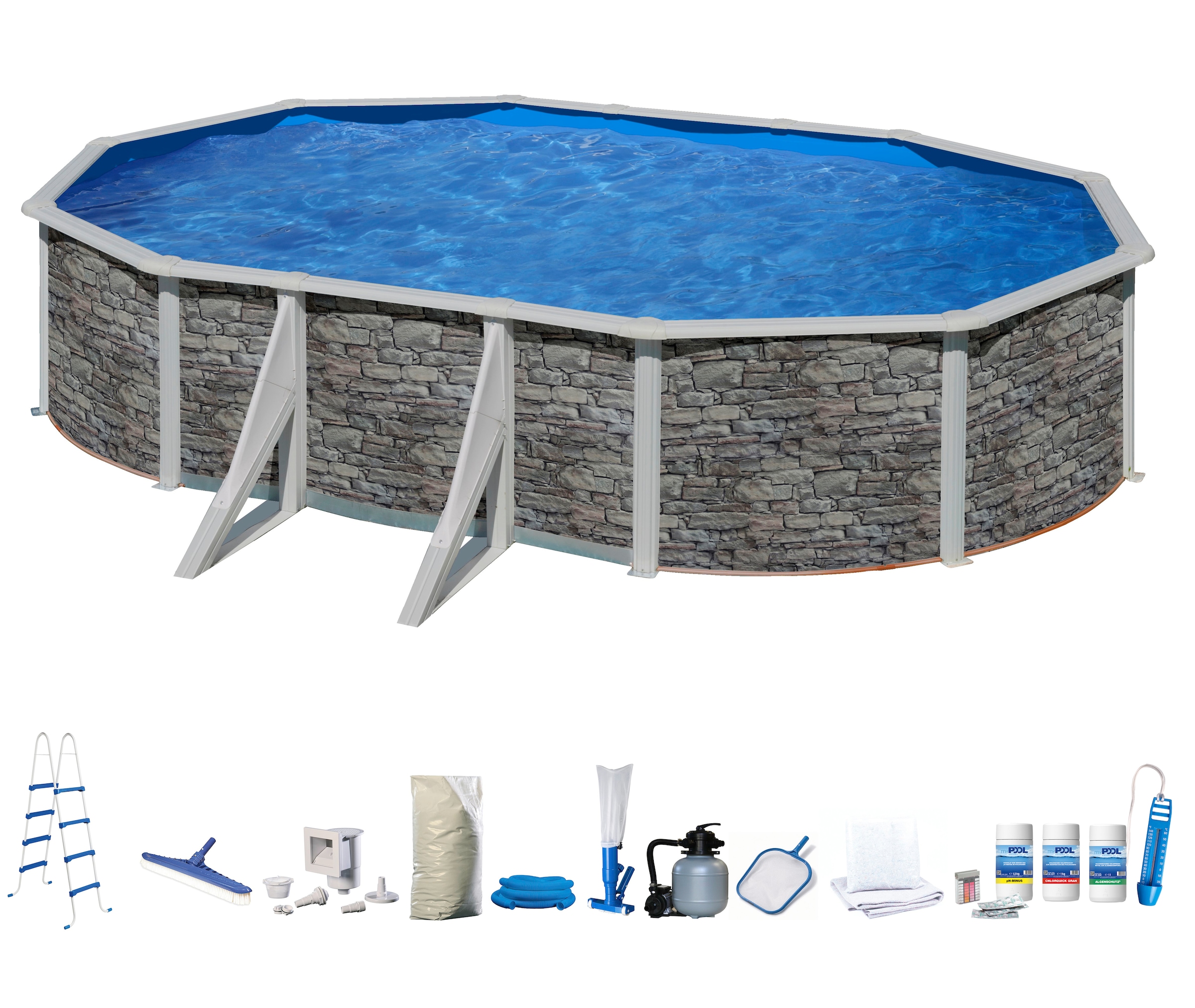 my POOL BWT Ovalpool in moderner Steinoptik, Höhe 132 cm, verschiedene Größ günstig online kaufen