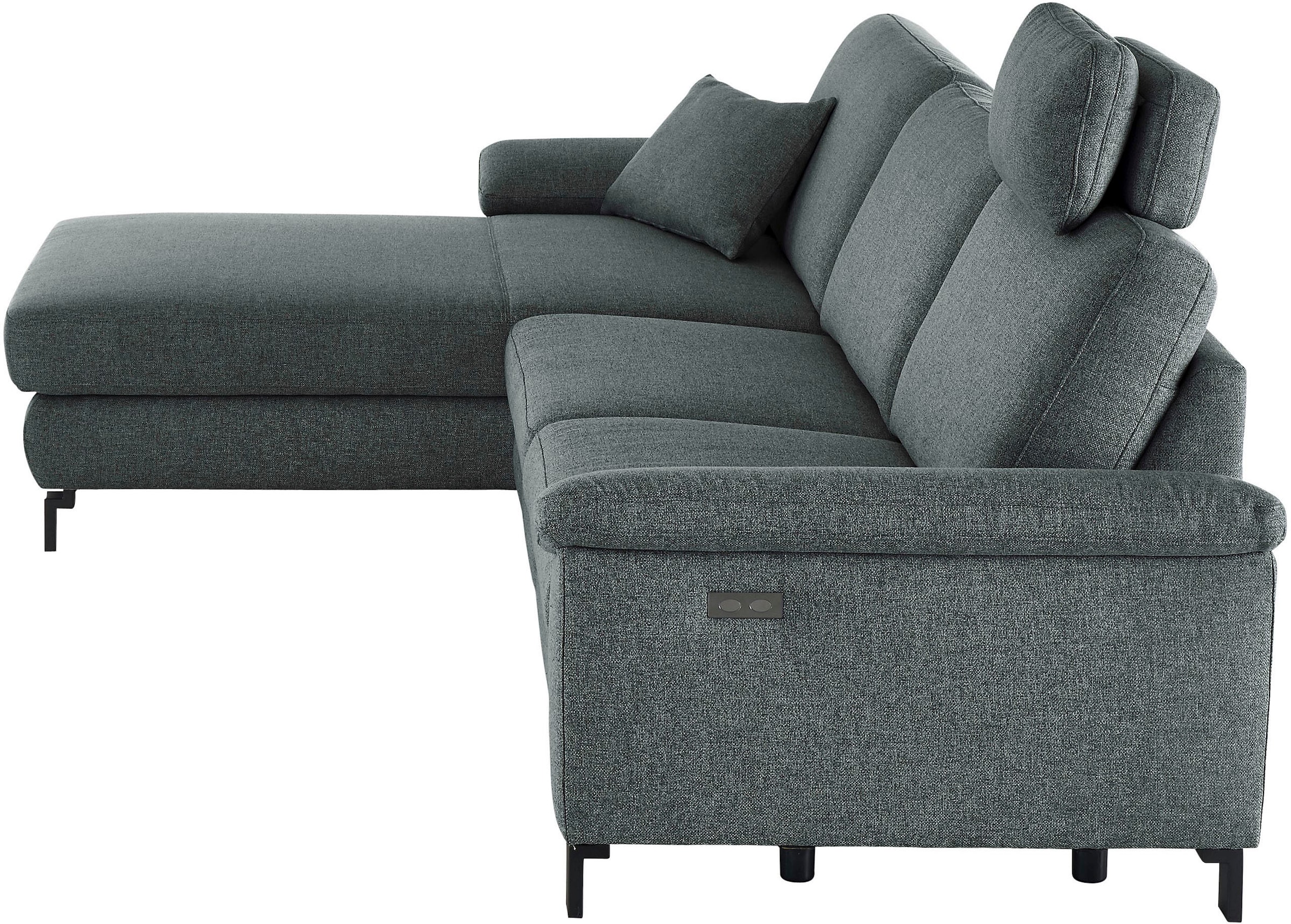 3C Candy Ecksofa »Mainau L-Form«, Relaxfunktion im 1,5-Sitzer, motorische Schlaffunktion in Longchair
