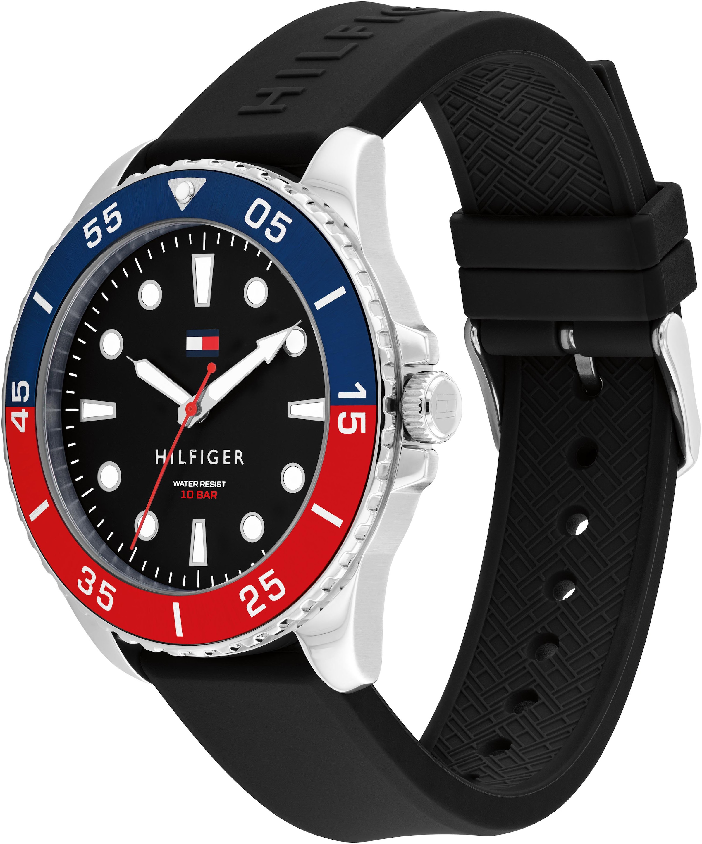 Tommy Hilfiger Quarzuhr »OCEANIC GIFT SET«, (Set, 2 tlg., mit süßer Kinderuhr), Armbanduhr, Herrenuhr, Silikonarmband, Ideal auch als Geschenk, analog