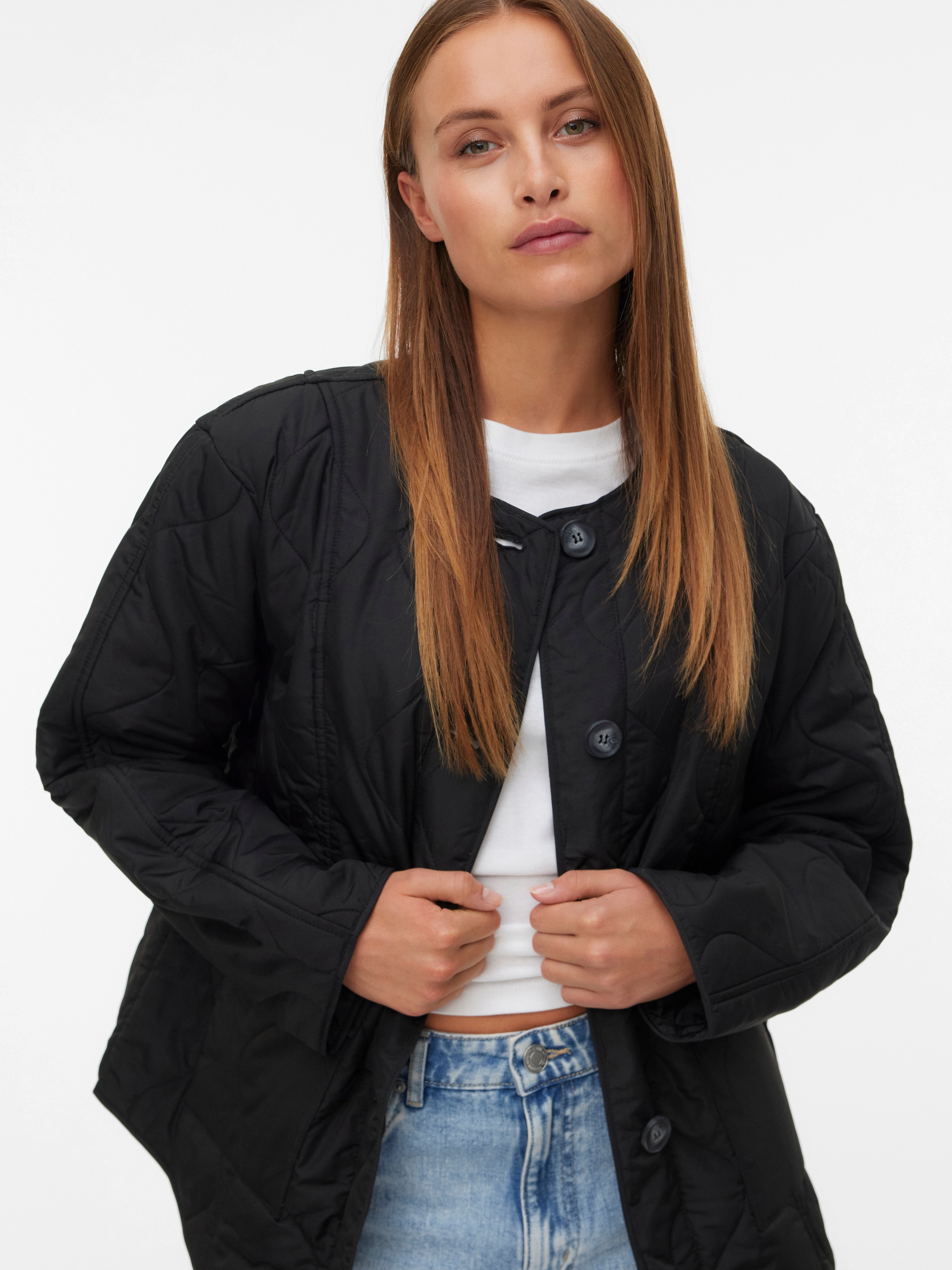 Vero Moda Steppjacke "VMMILLIE JACKET NOOS", mit durchgehender Knopfleiste günstig online kaufen