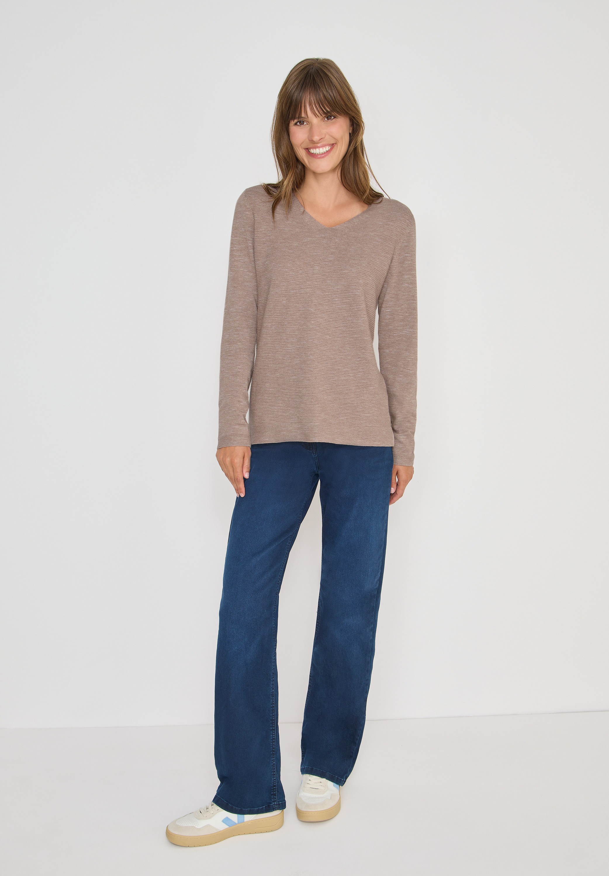 STREET ONE Strickpullover, im Melange Look