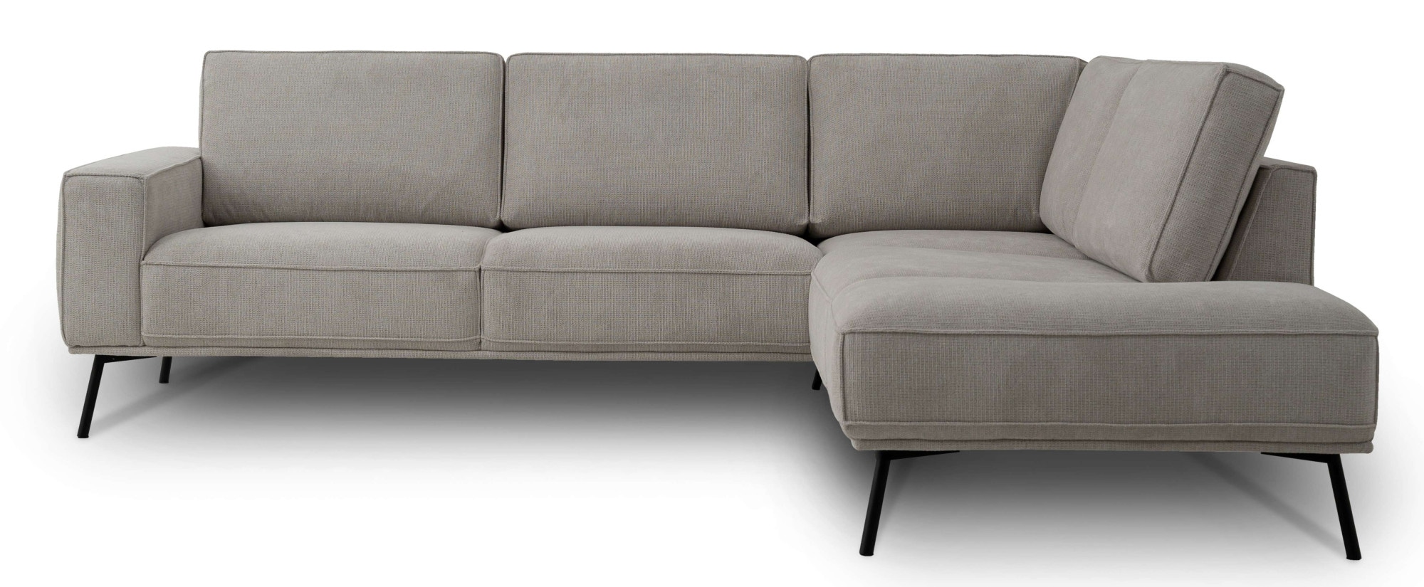 andas Ecksofa »Vosby«, Breite 260 cm, Chenille, mit dekorativer Kedernaht
