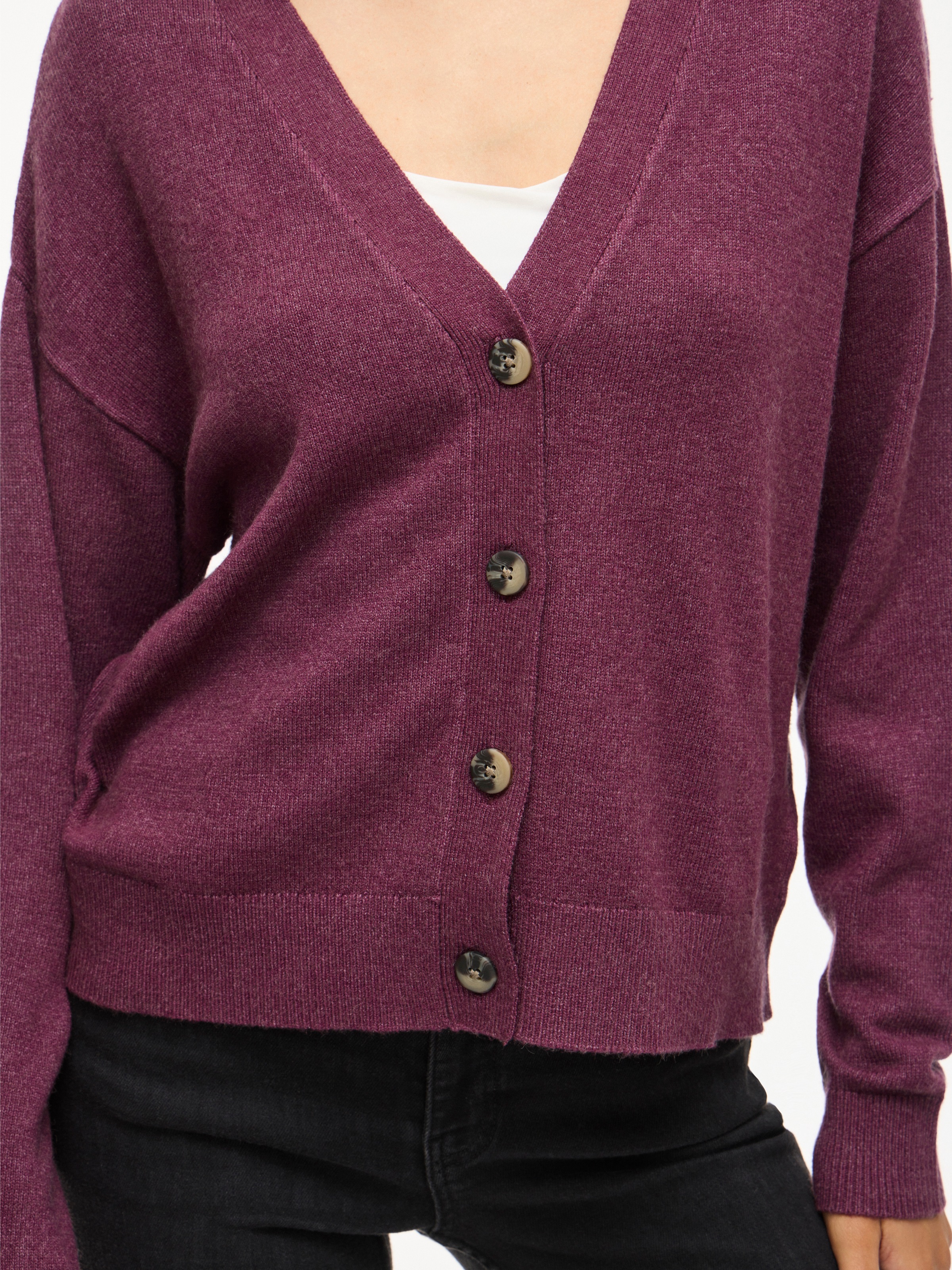 Vila Ril Knit Cardigan Dark Melange M 2