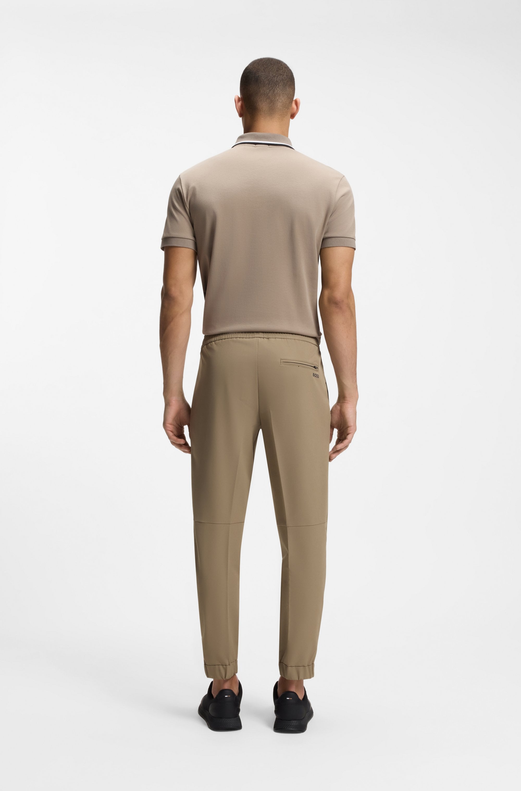 BOSS GREEN Stretch-Hose »T Flex«  Tapered-fit Hose mit elastischem Bund und Kordelzug